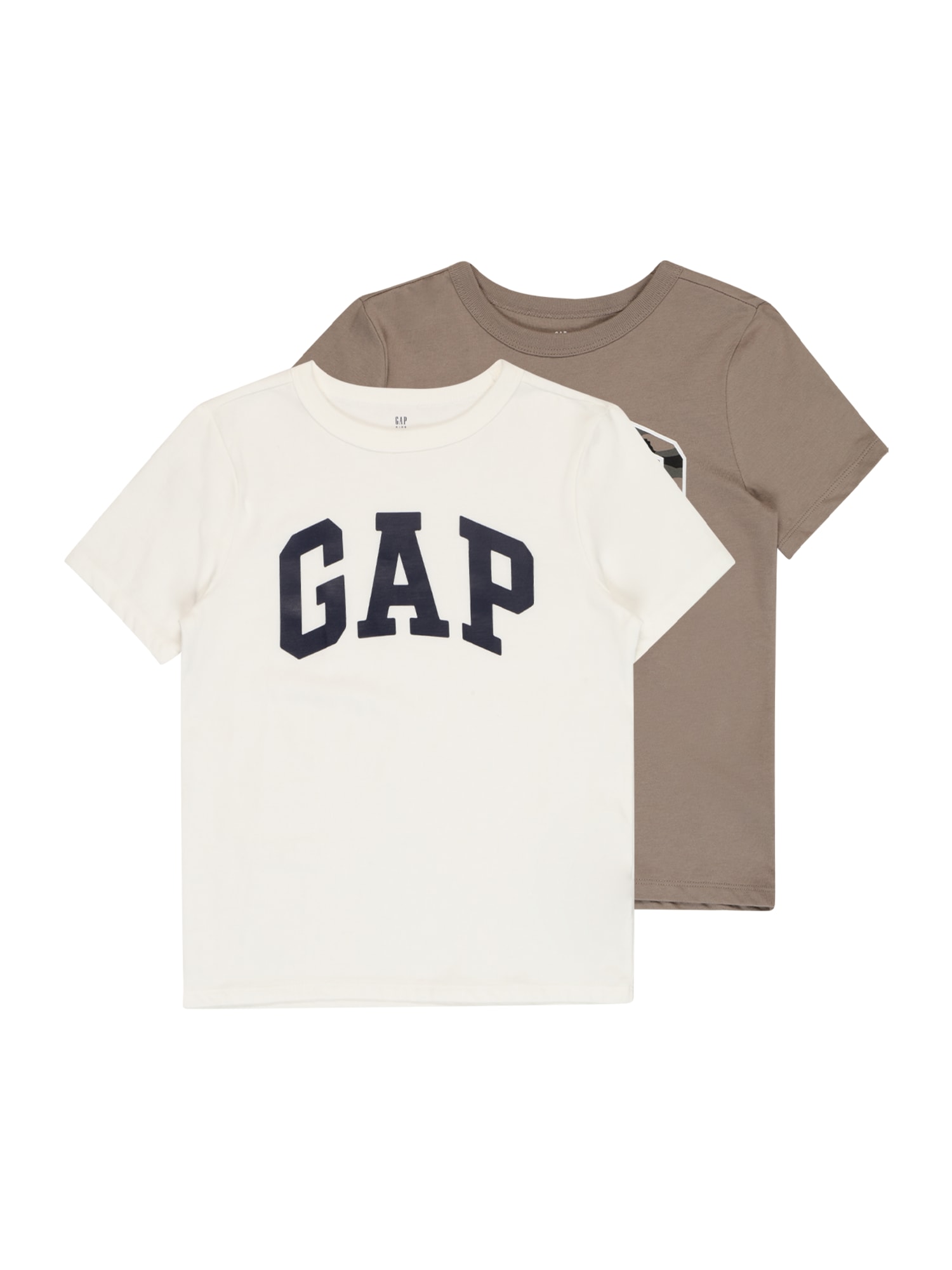 GAP Majica  ecru / rjava / siva / črna