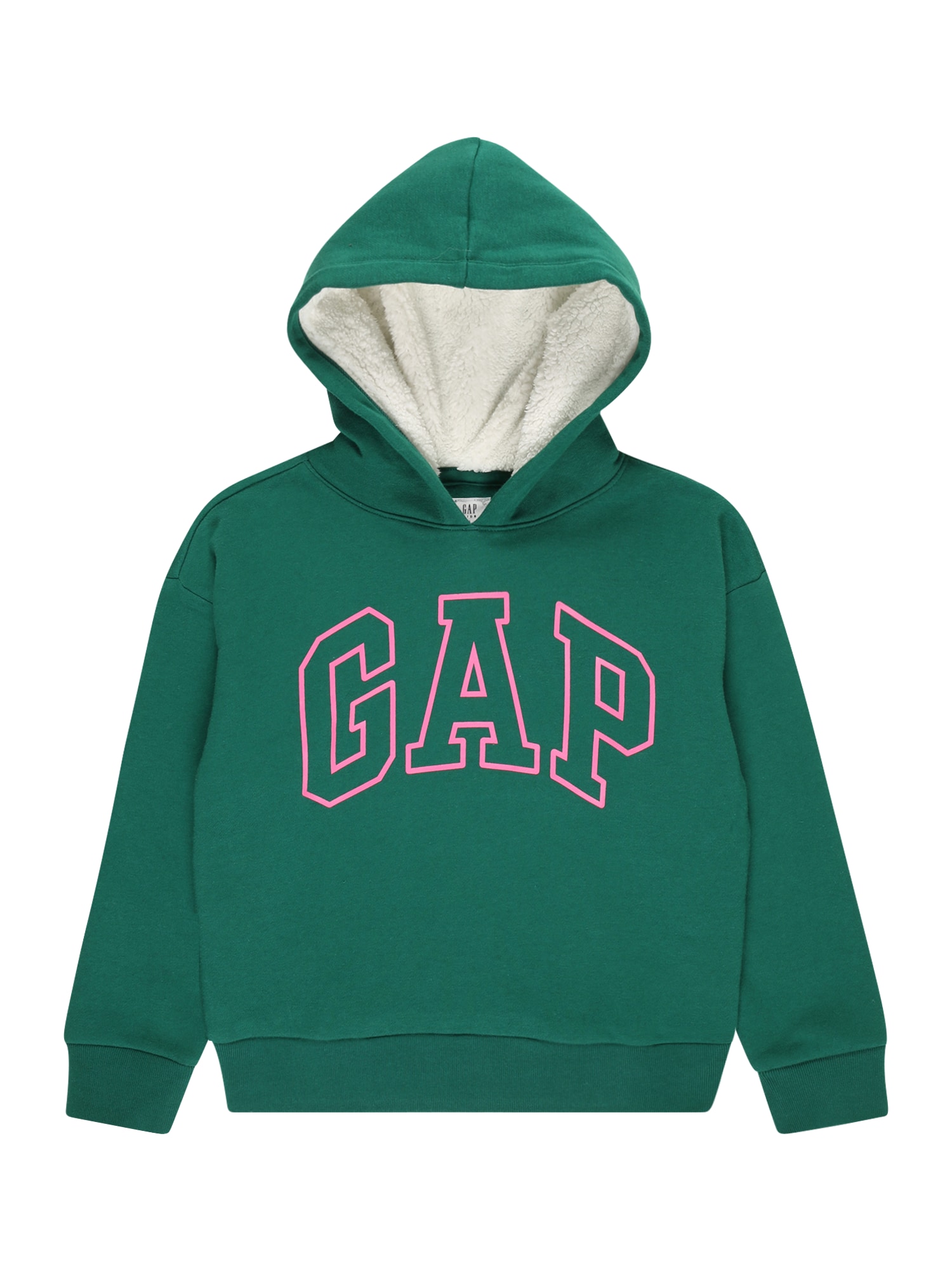GAP Majica  kremna / temno zelena / roza