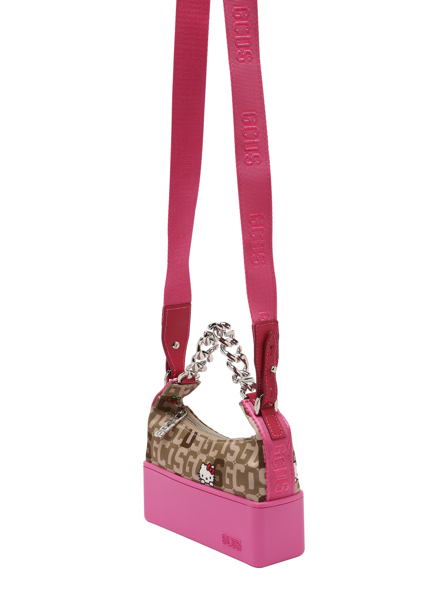 GCDS Ročna torbica 'HELLO KITTY'  umbra / svetlo rjava / roza