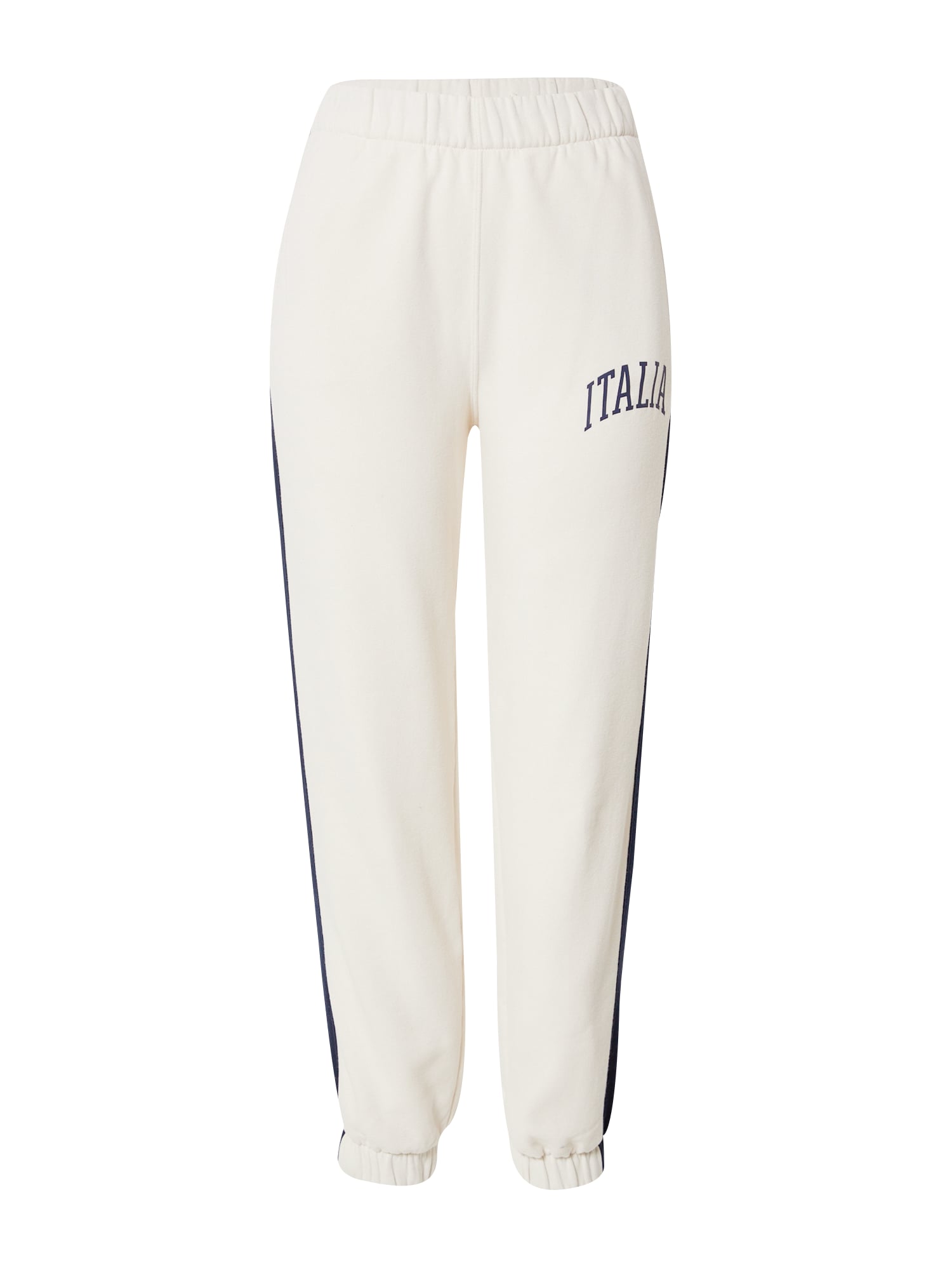 HOLLISTER Hlače 'DARK ACADEMIA'  kremna / mornarska