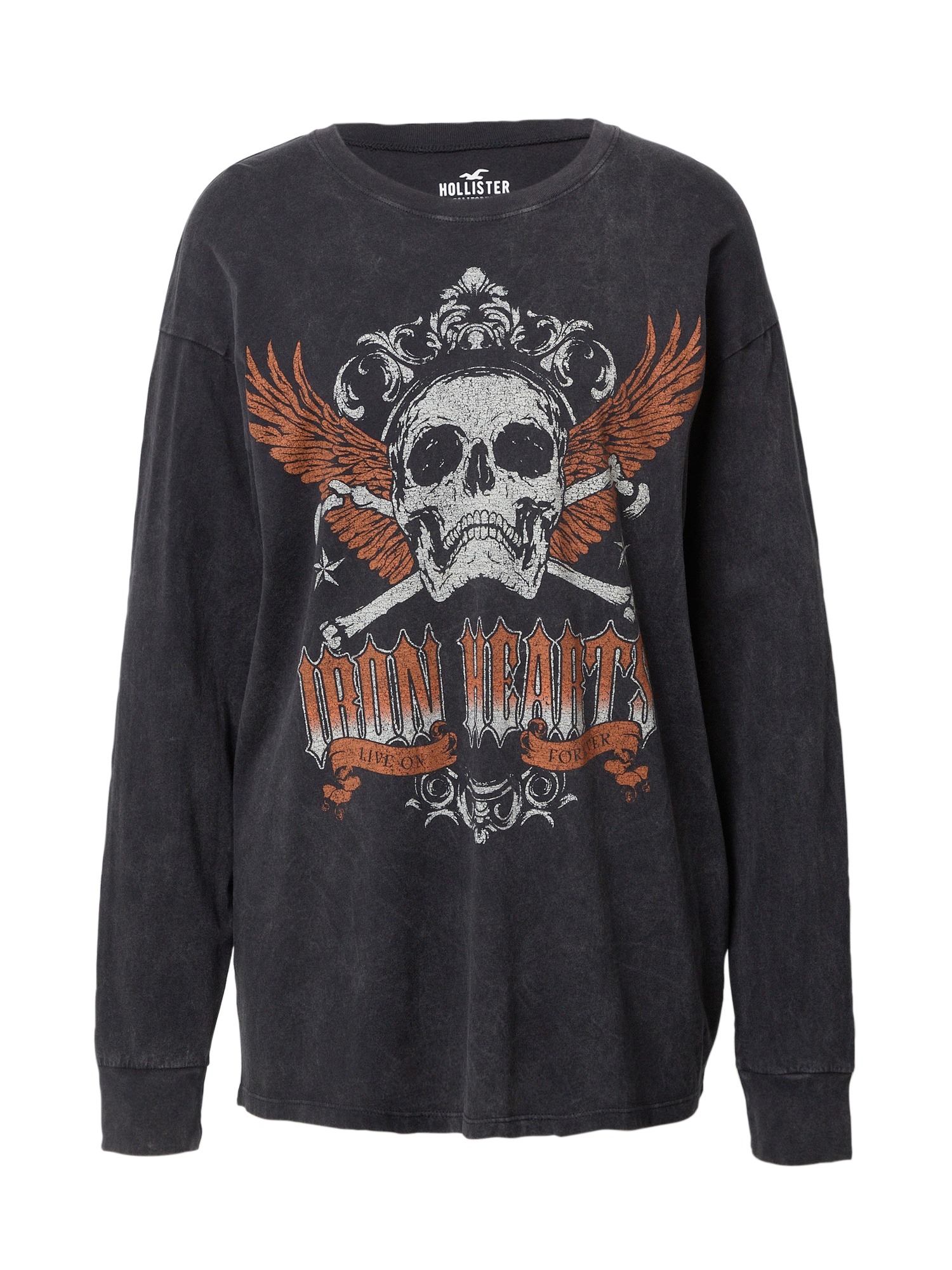 HOLLISTER Majica 'APAC'  jastog / črna / bela
