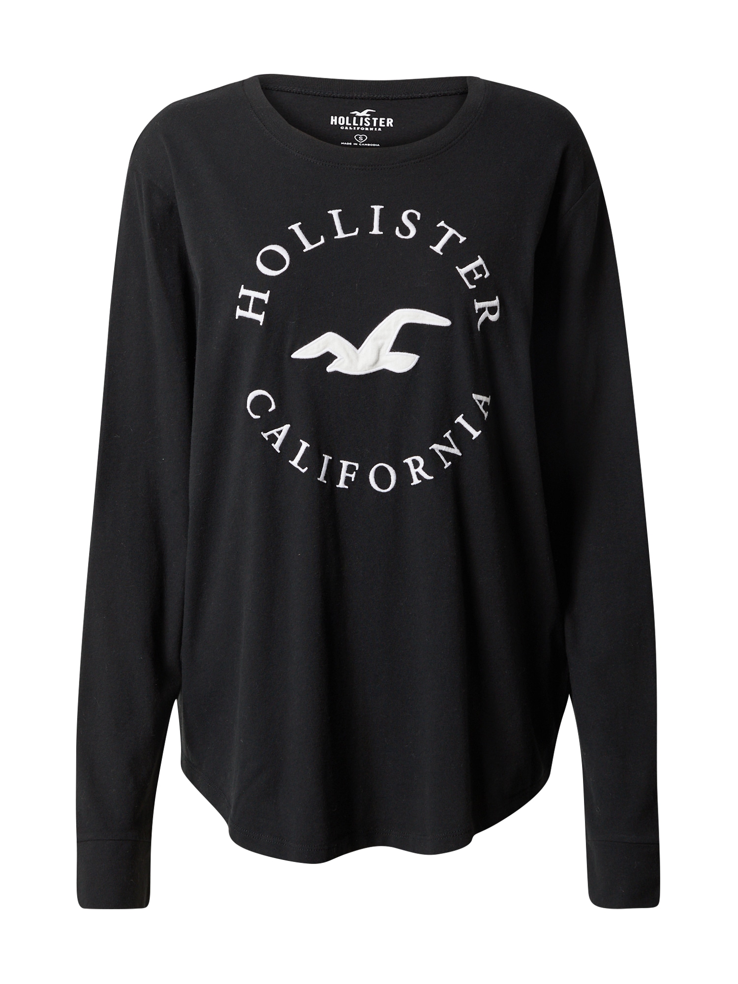 HOLLISTER Majica  črna / bela