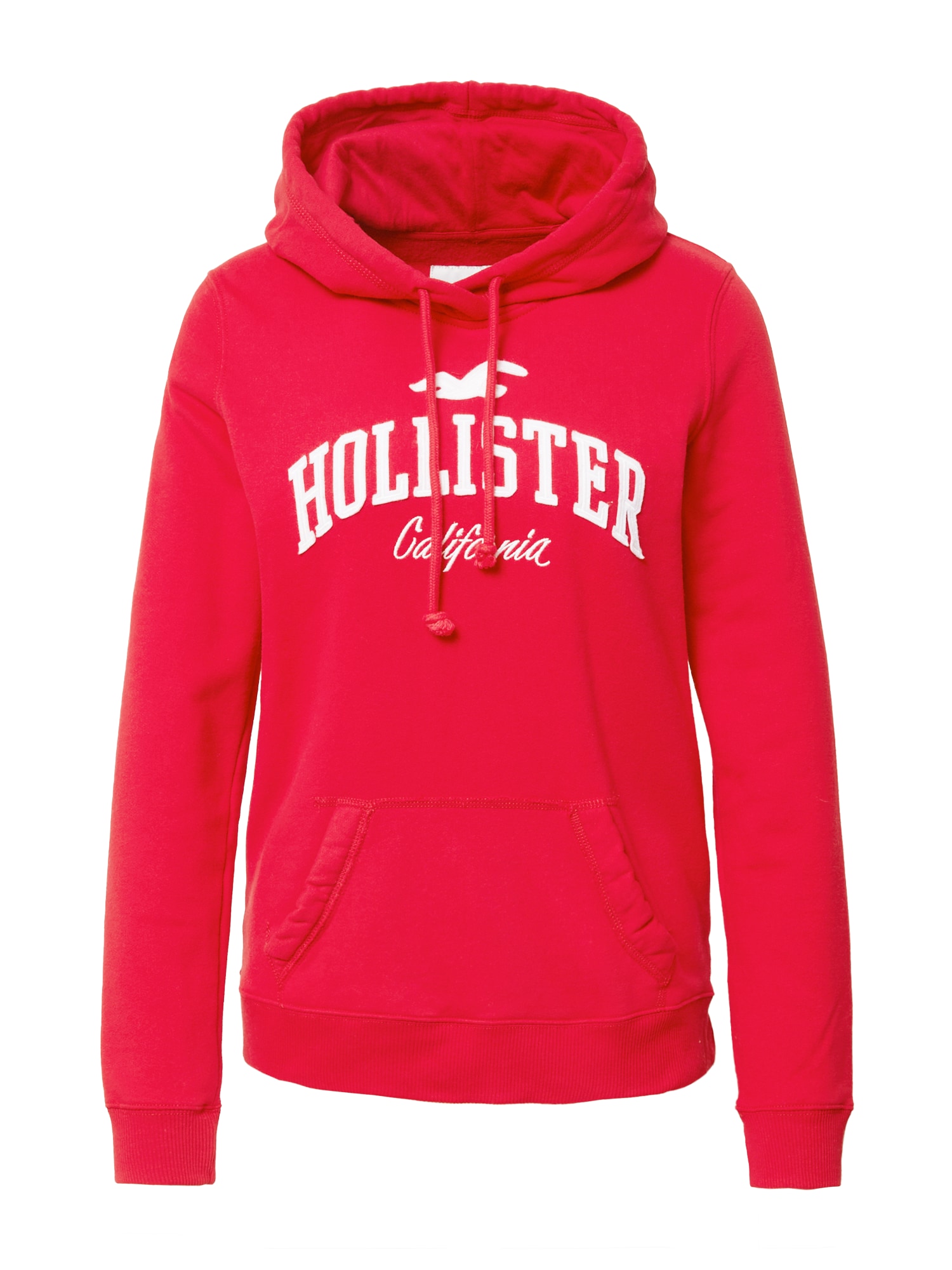 HOLLISTER Majica  ognjeno rdeča / bela