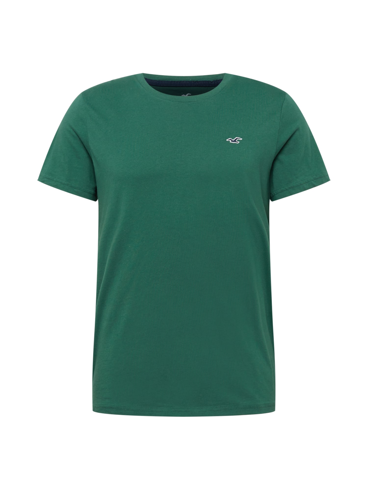 HOLLISTER Majica  temno zelena / bela