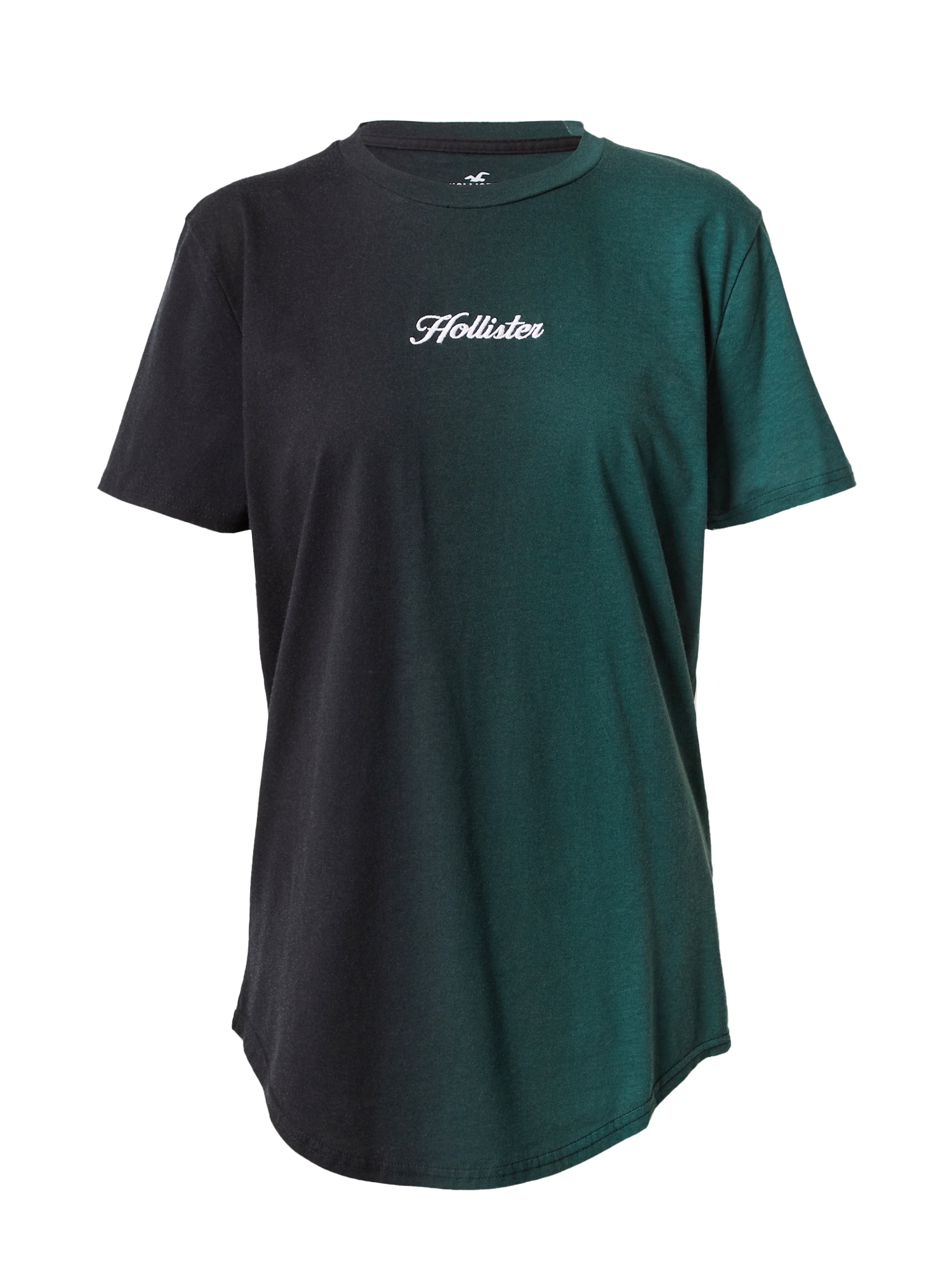HOLLISTER Majica  temno zelena / črna / bela
