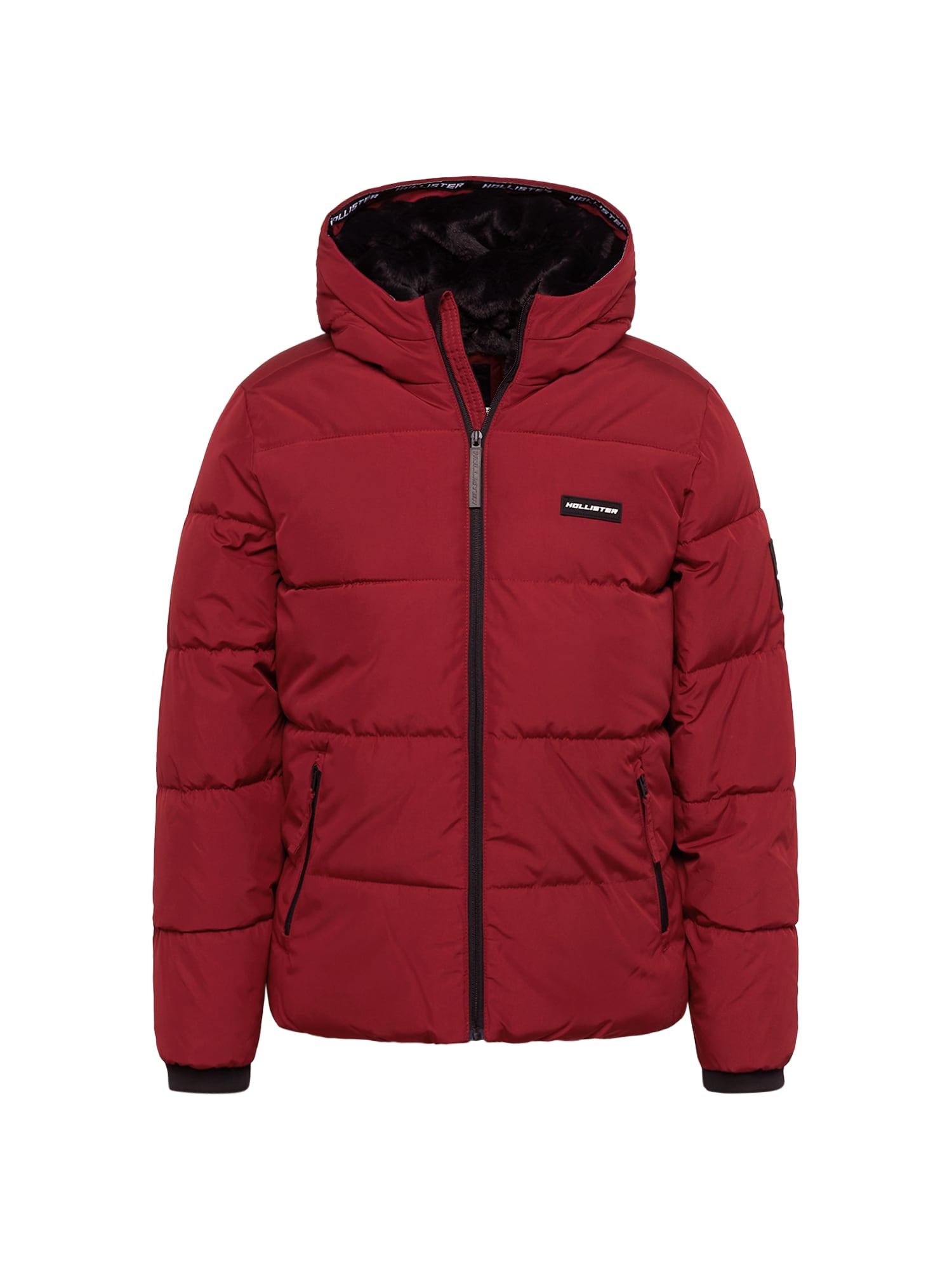 HOLLISTER Prehodna jakna  temno rdeča / črna / bela
