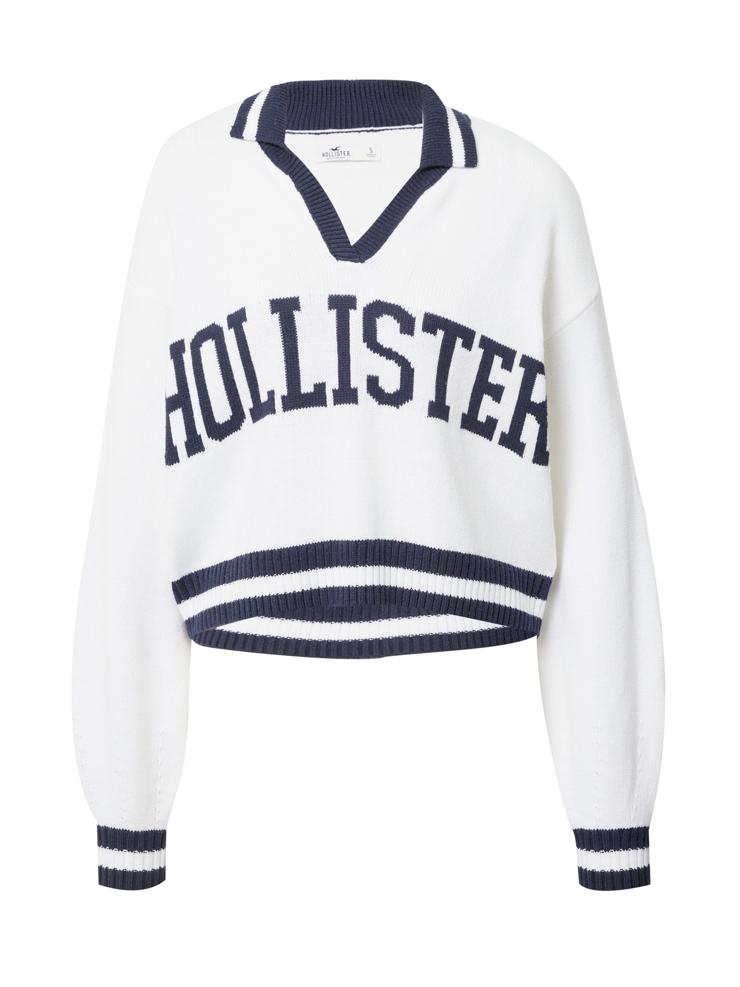 HOLLISTER Pulover 'APAC'  marine / bela