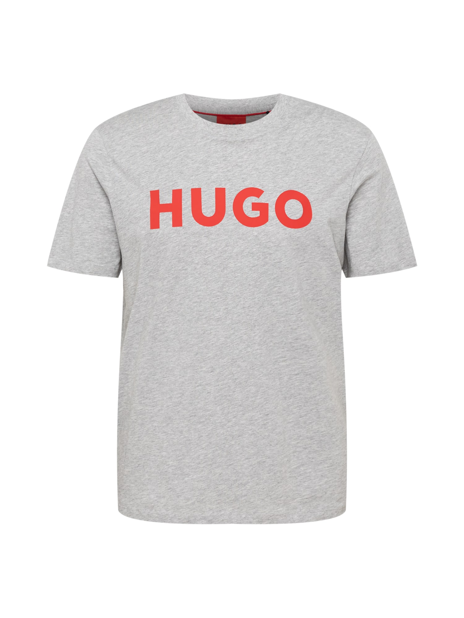 HUGO Majica 'Dulivio'  siva / svetlo rdeča
