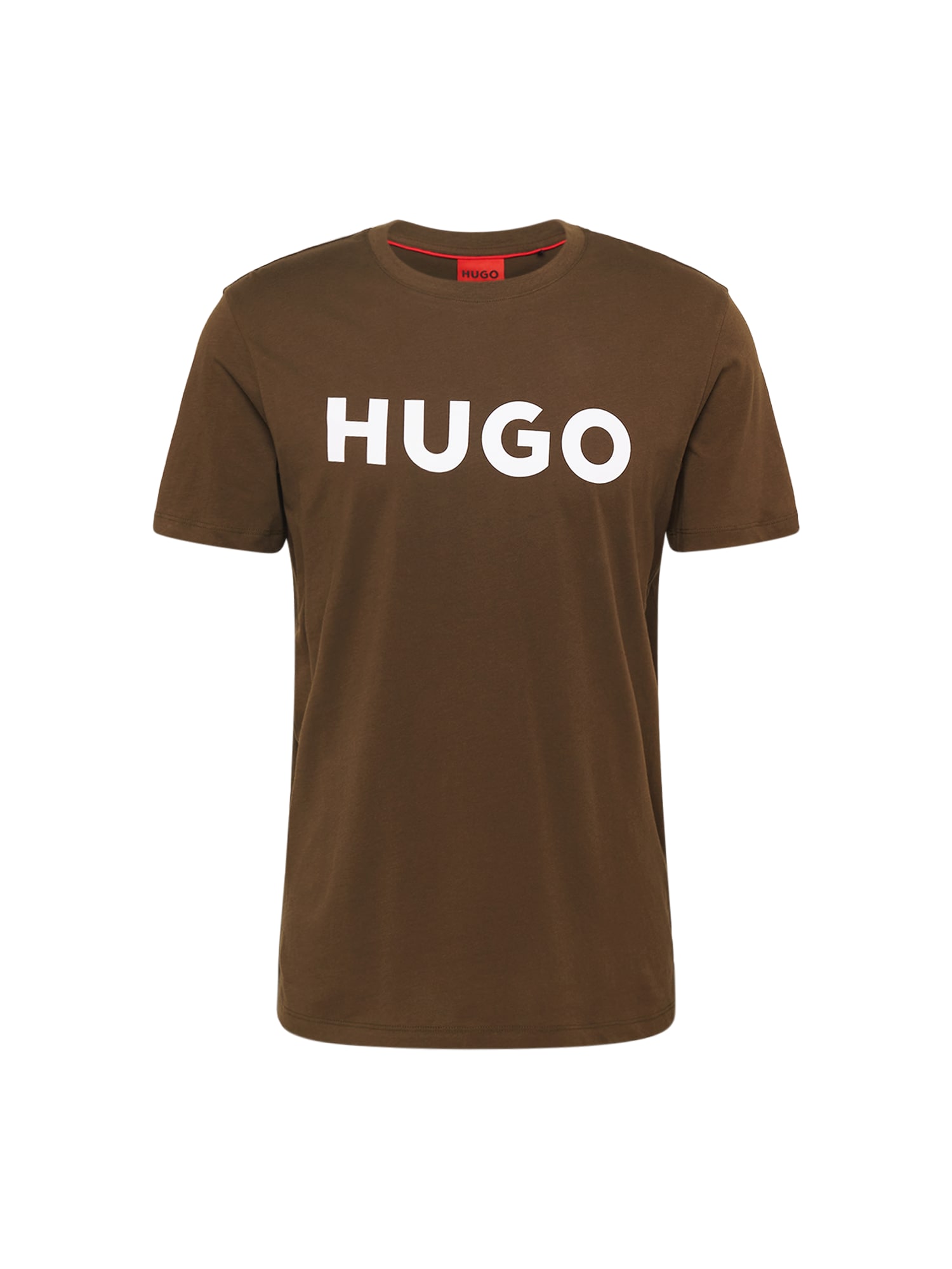 HUGO Majica 'Dulivio'  temno zelena / bela