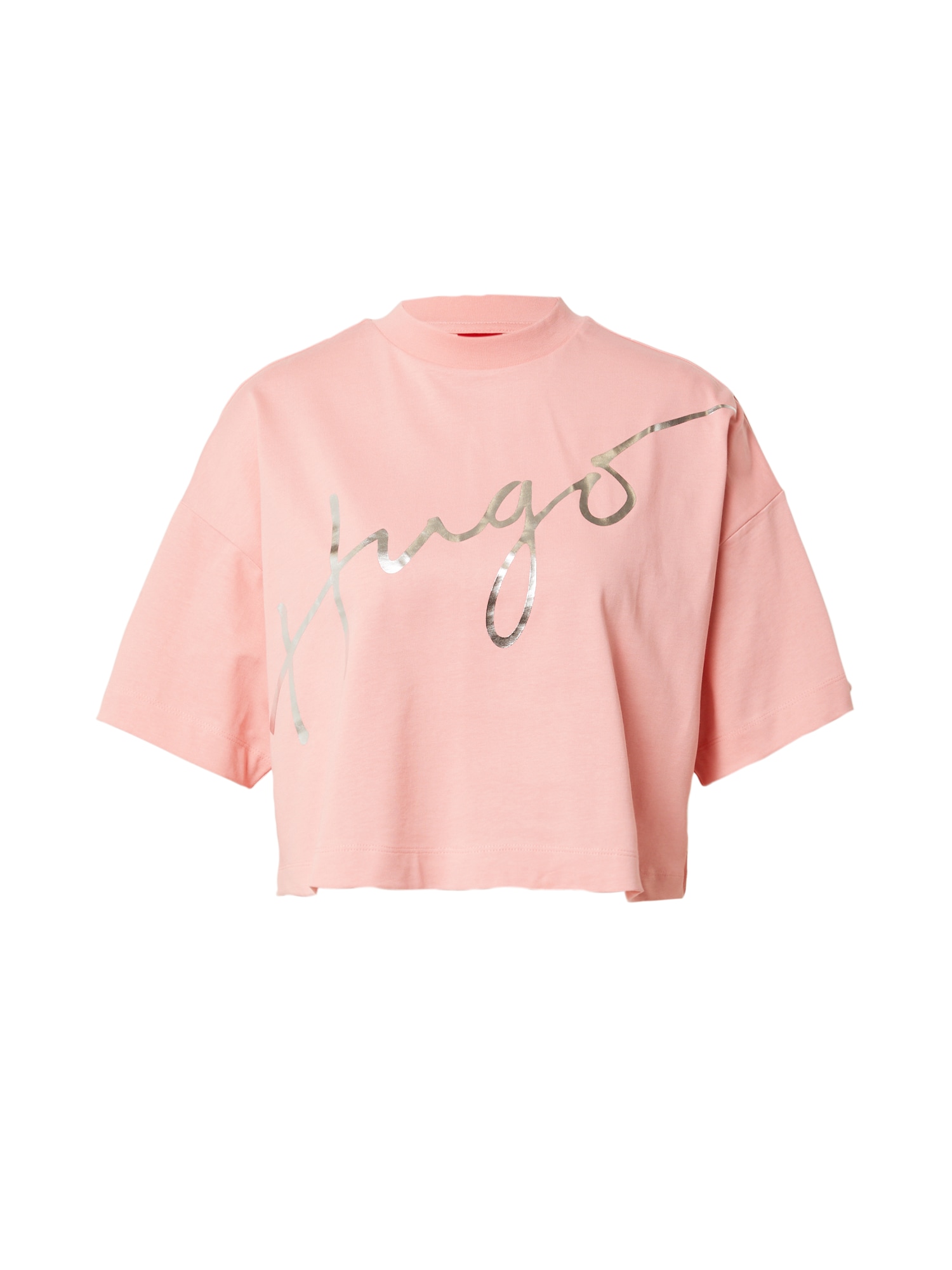 HUGO Majica  rosé / srebrna