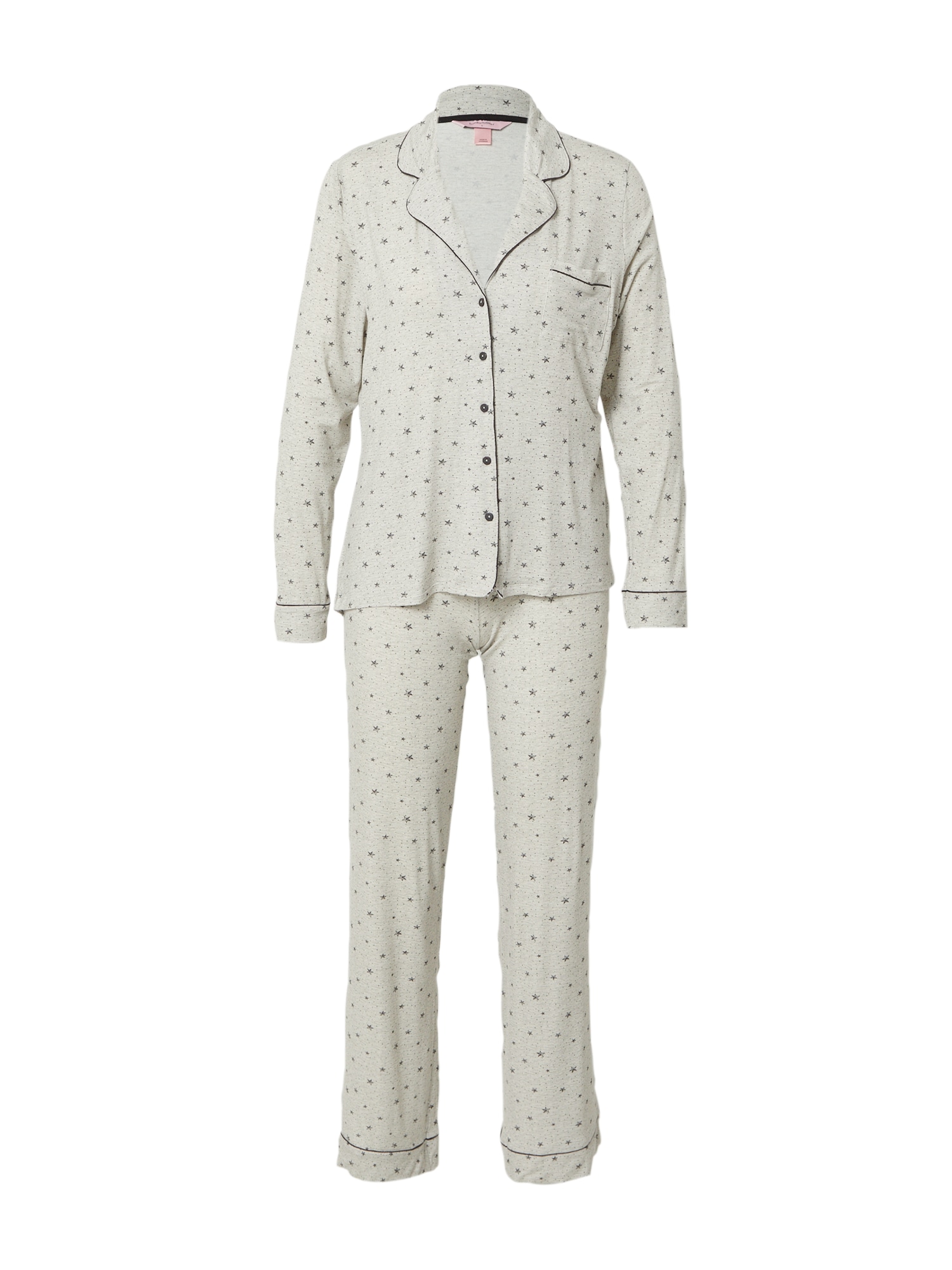 Hunkemöller Pižama  kit / siva / črna
