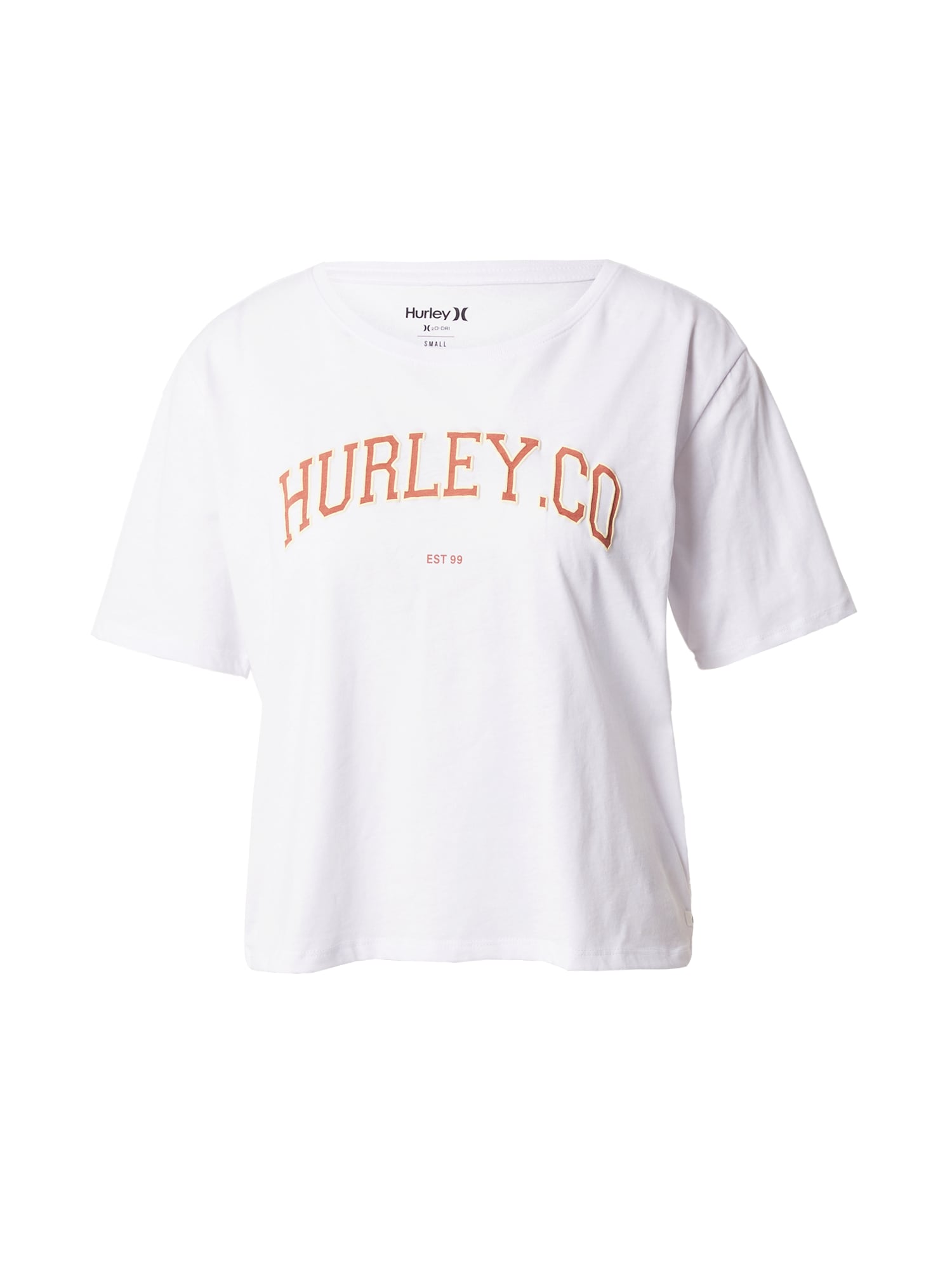 Hurley Funkcionalna majica  svetlo bež / rjasto rjava / bela