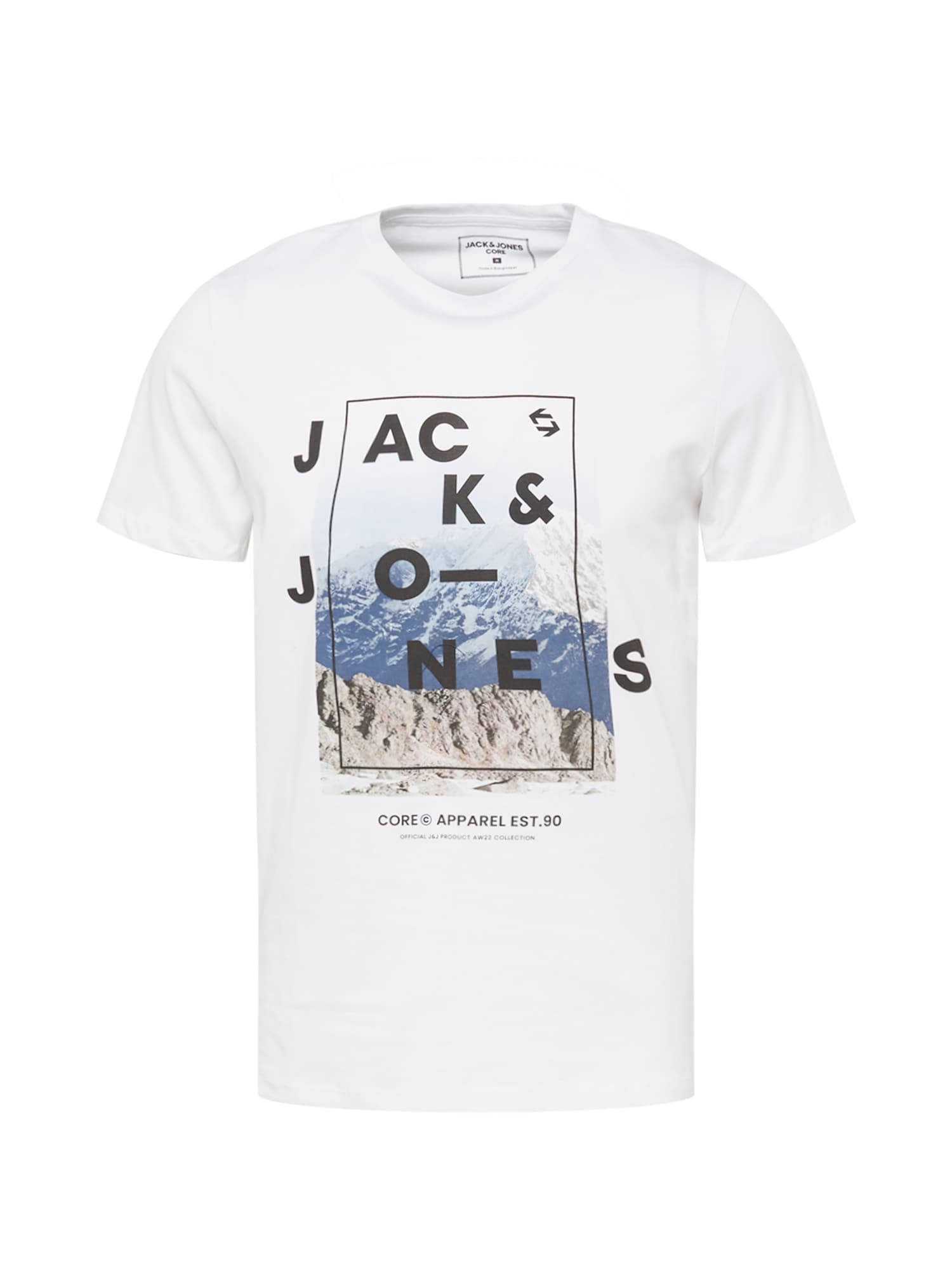 JACK & JONES Majica 'BOOSTER'  modra / siva / črna / bela