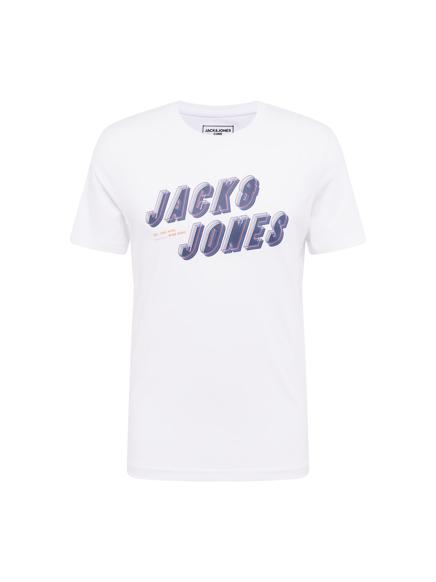 JACK & JONES Majica 'FRIDAY'  modra / encijan / oranžna / bela