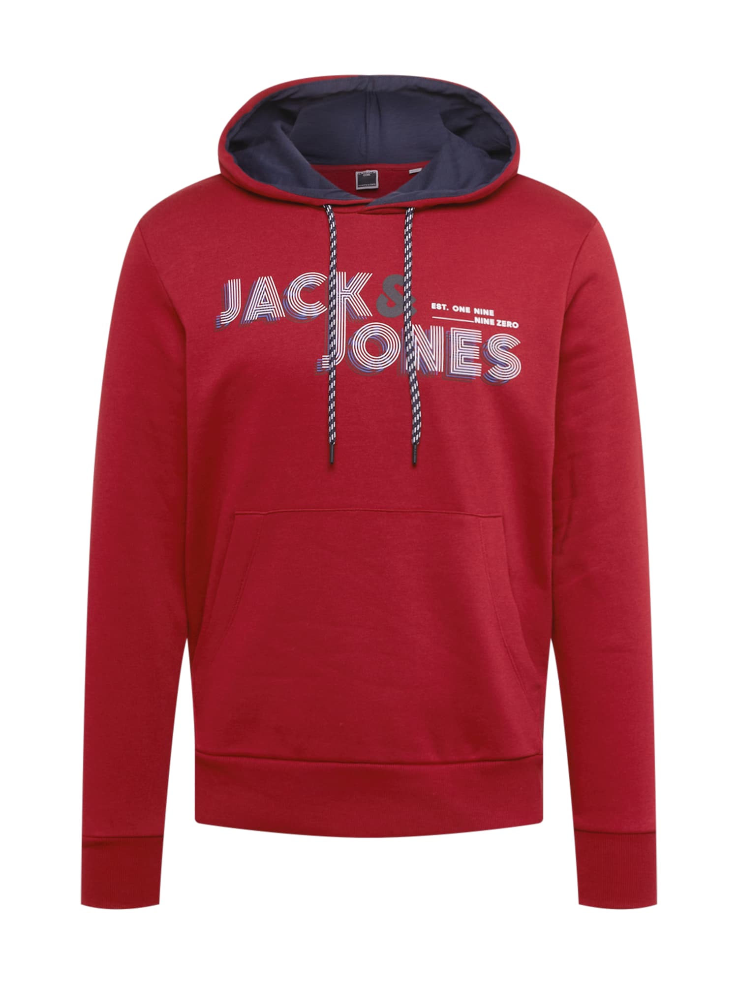 JACK & JONES Majica 'Friday'  dimno modra / kaki / temno rdeča / bela