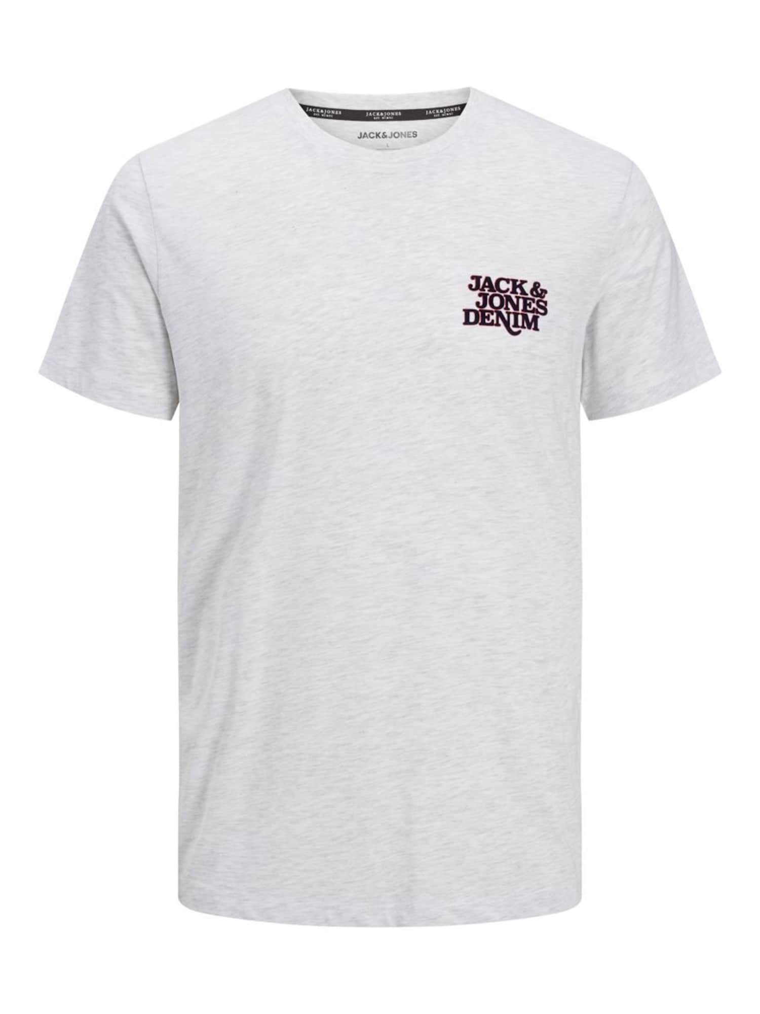 JACK & JONES Majica 'Rack'  svetlo siva / brusnica / črna