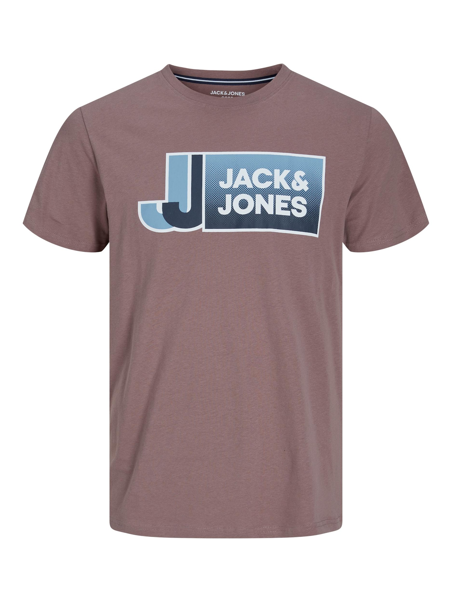 JACK & JONES Majica  svetlo modra / temno modra / mauve / bela