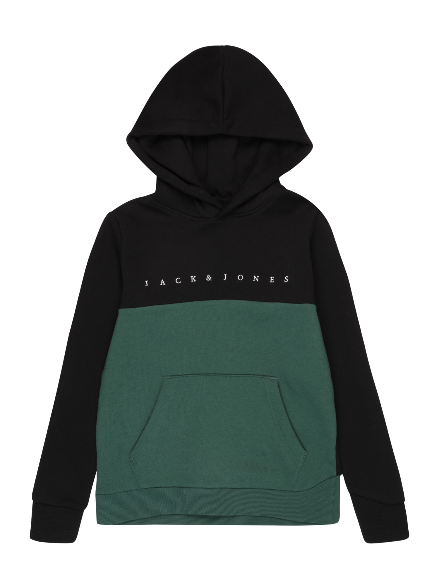 Jack & Jones Junior Majica 'COPENHAGEN'  temno zelena / črna / bela
