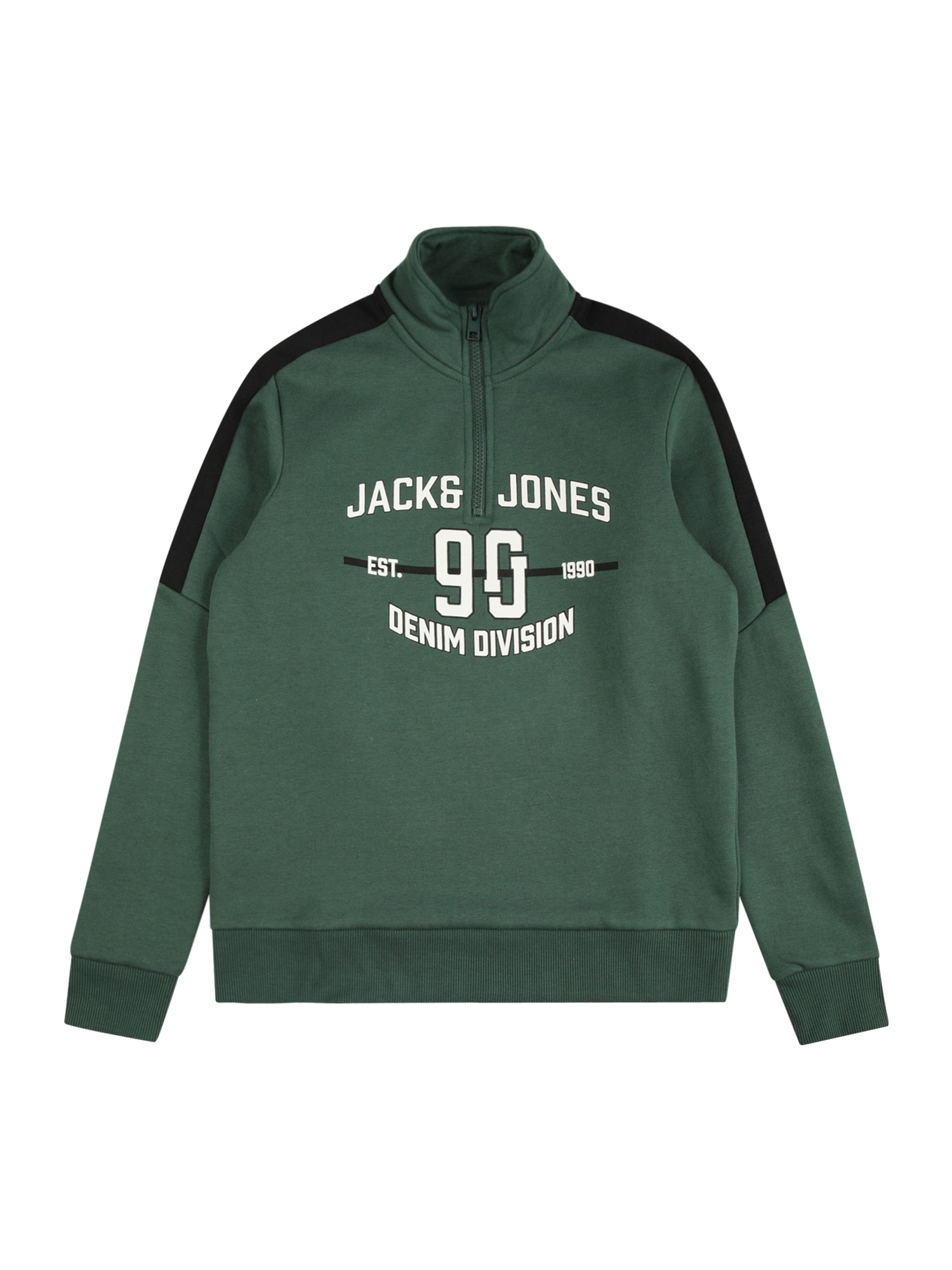 Jack & Jones Junior Majica 'DIVISION'  temno zelena / črna / bela