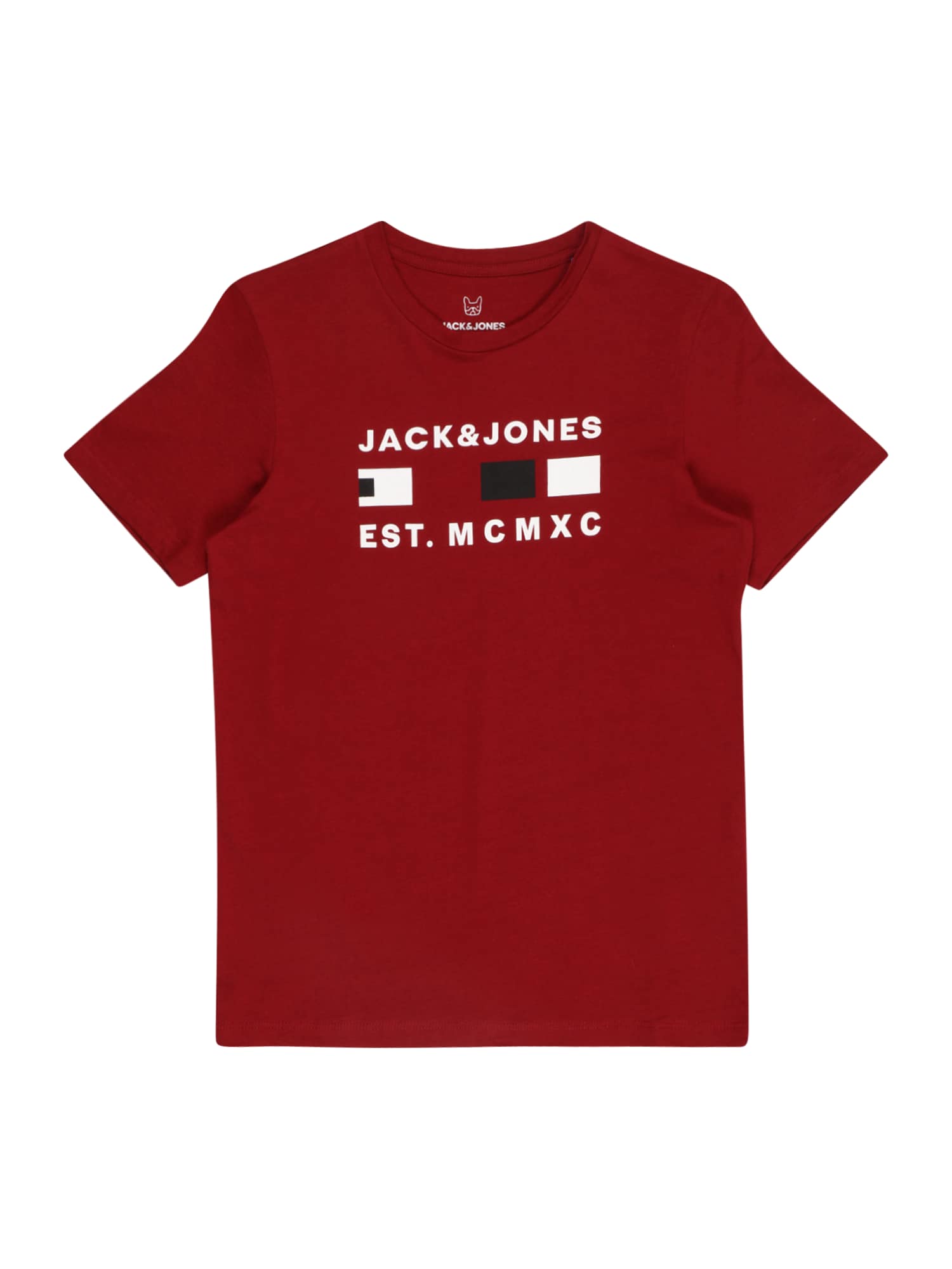 Jack & Jones Junior Majica 'FREDDIE'  bordo / črna / bela