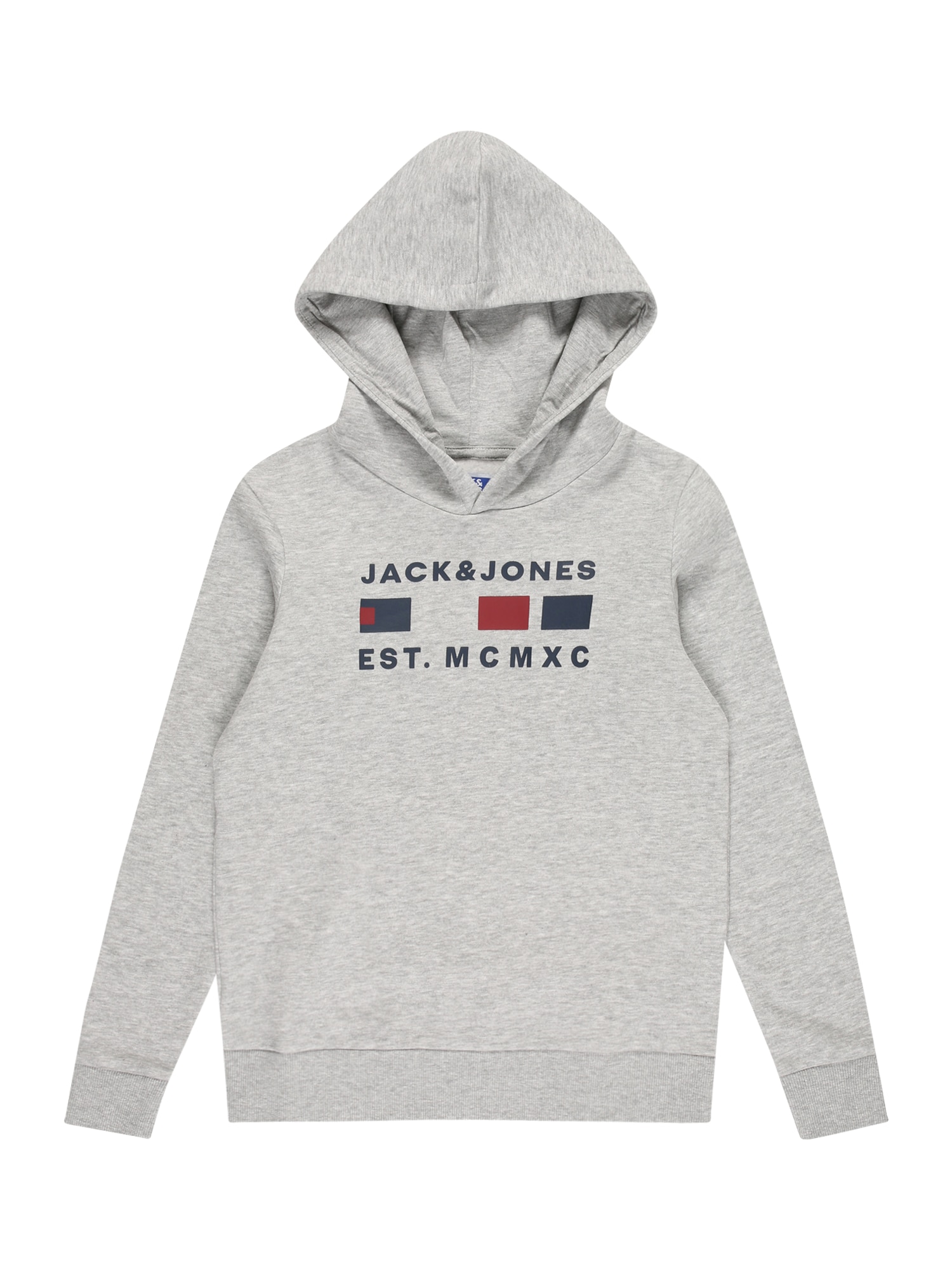 Jack & Jones Junior Majica 'FREDDIE'  mornarska / svetlo siva / temno rdeča