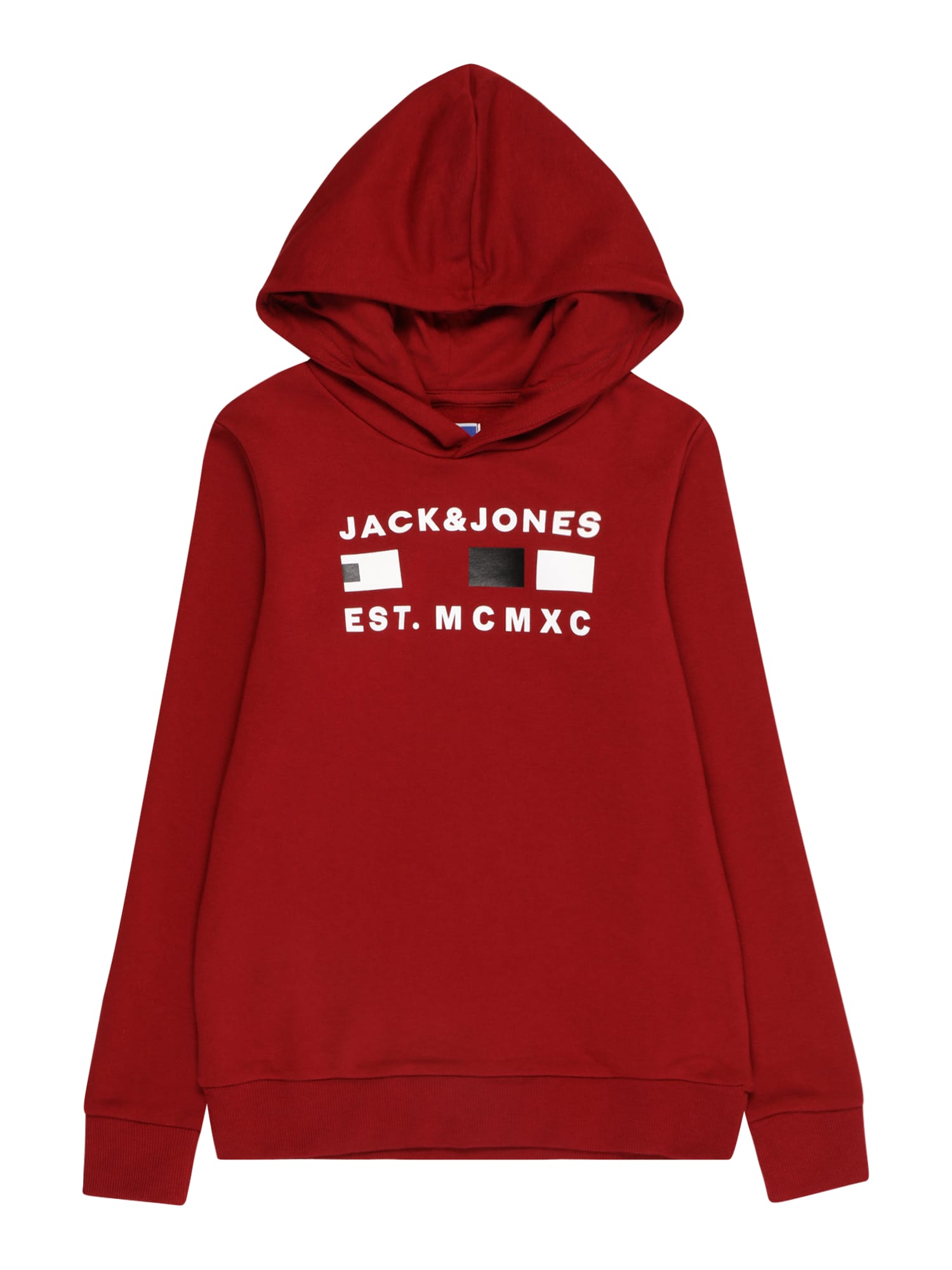 Jack & Jones Junior Majica 'FREDDIE'  temno rdeča / črna / bela