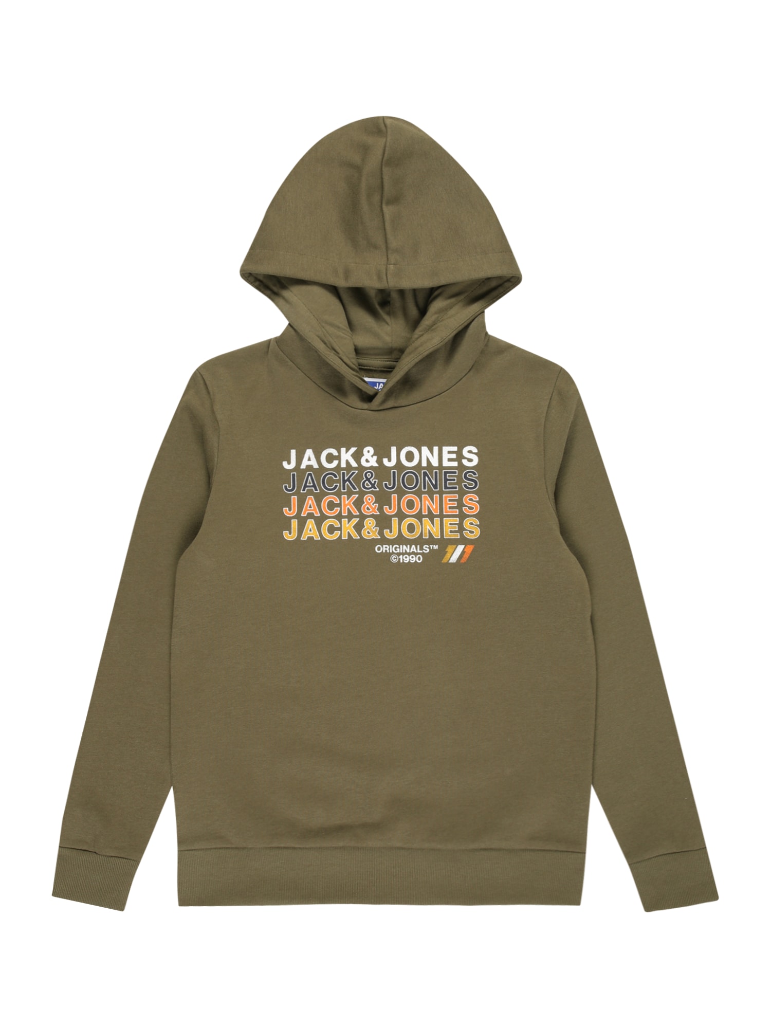 Jack & Jones Junior Majica 'NATE'  rumena / oliva / oranžna / bela