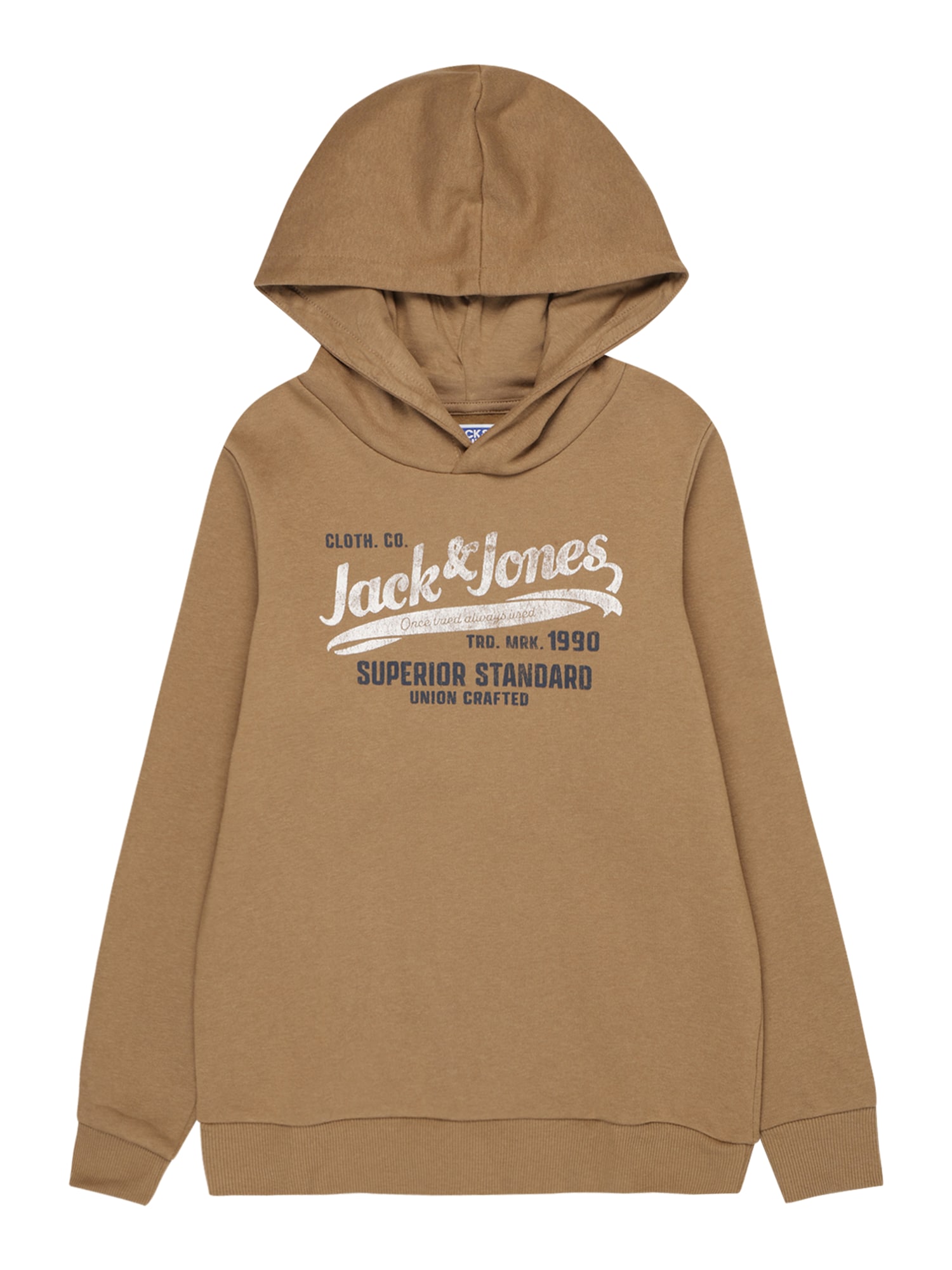 Jack & Jones Junior Majica  svetlo rjava / bazaltno siva / off-bela