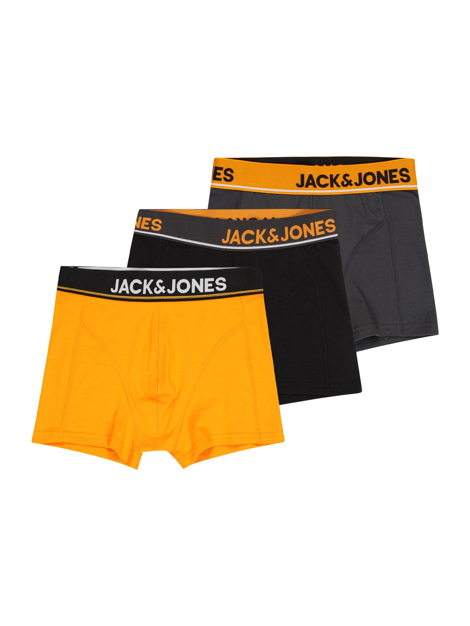 Jack & Jones Junior Spodnjice  temno siva / oranžna / črna / bela