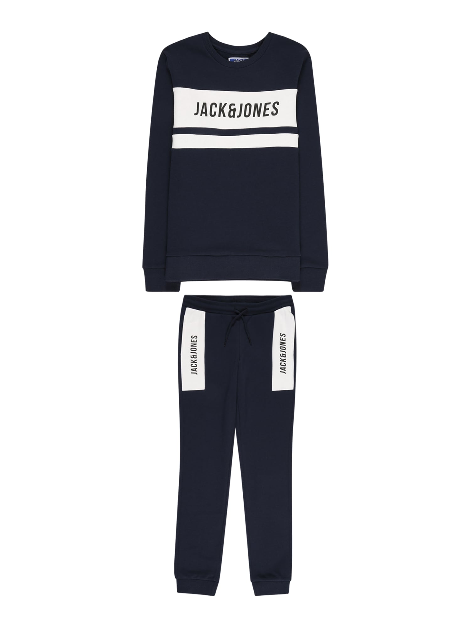 Jack & Jones Junior Trenirka za tek 'Toms'  mornarska / bela