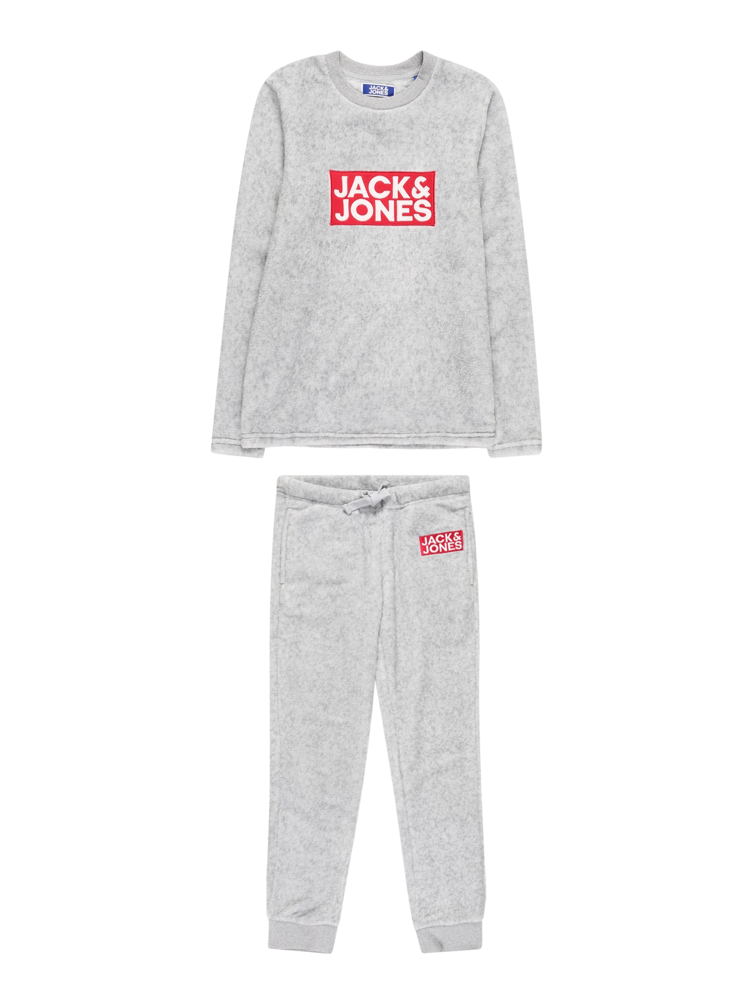 Jack & Jones Junior Trenirka za tek  svetlo siva / rdeča