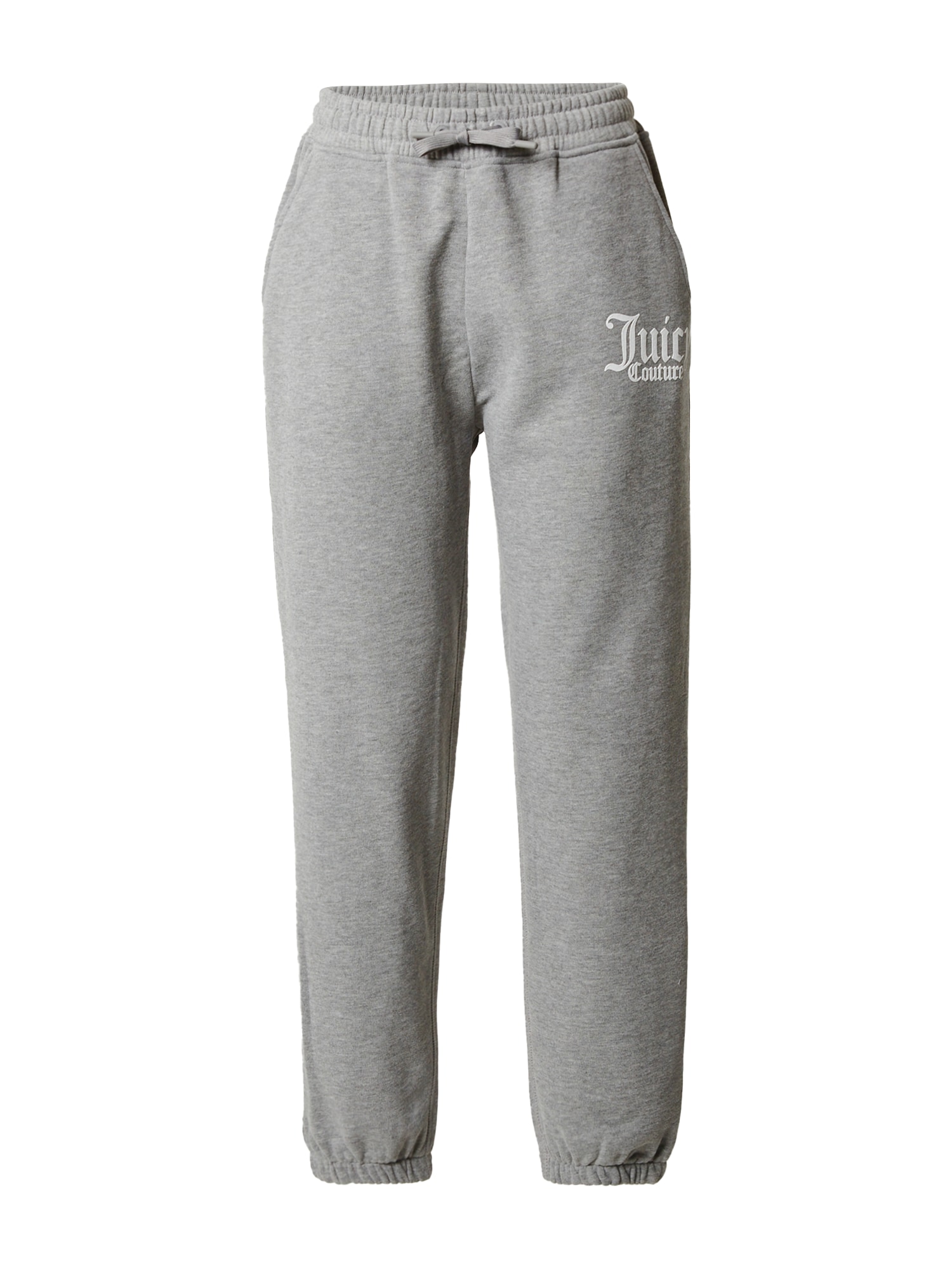 Juicy Couture Sport Športne hlače  siva / bela