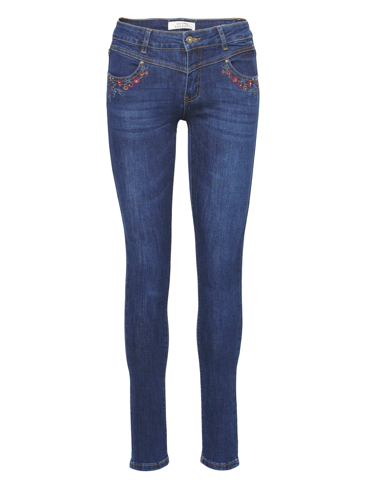 KOROSHI Kavbojke  moder denim