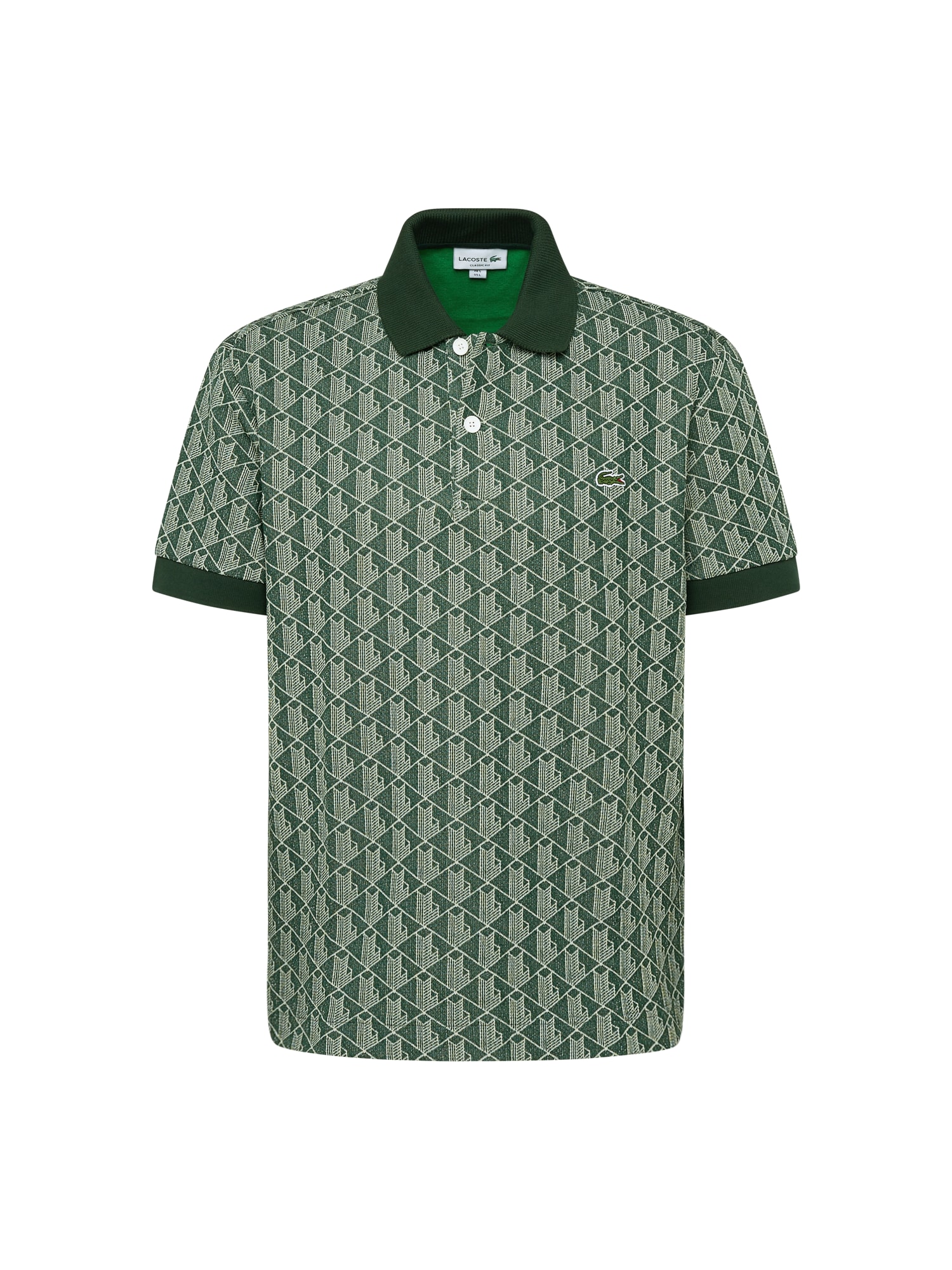 LACOSTE Majica  kremna / zelena / rdeča / črna