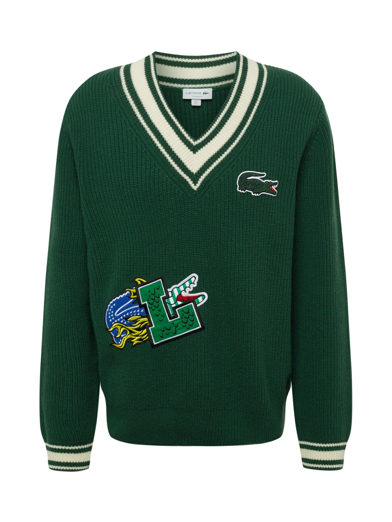 LACOSTE Pulover  modra / rumena / zelena / bela