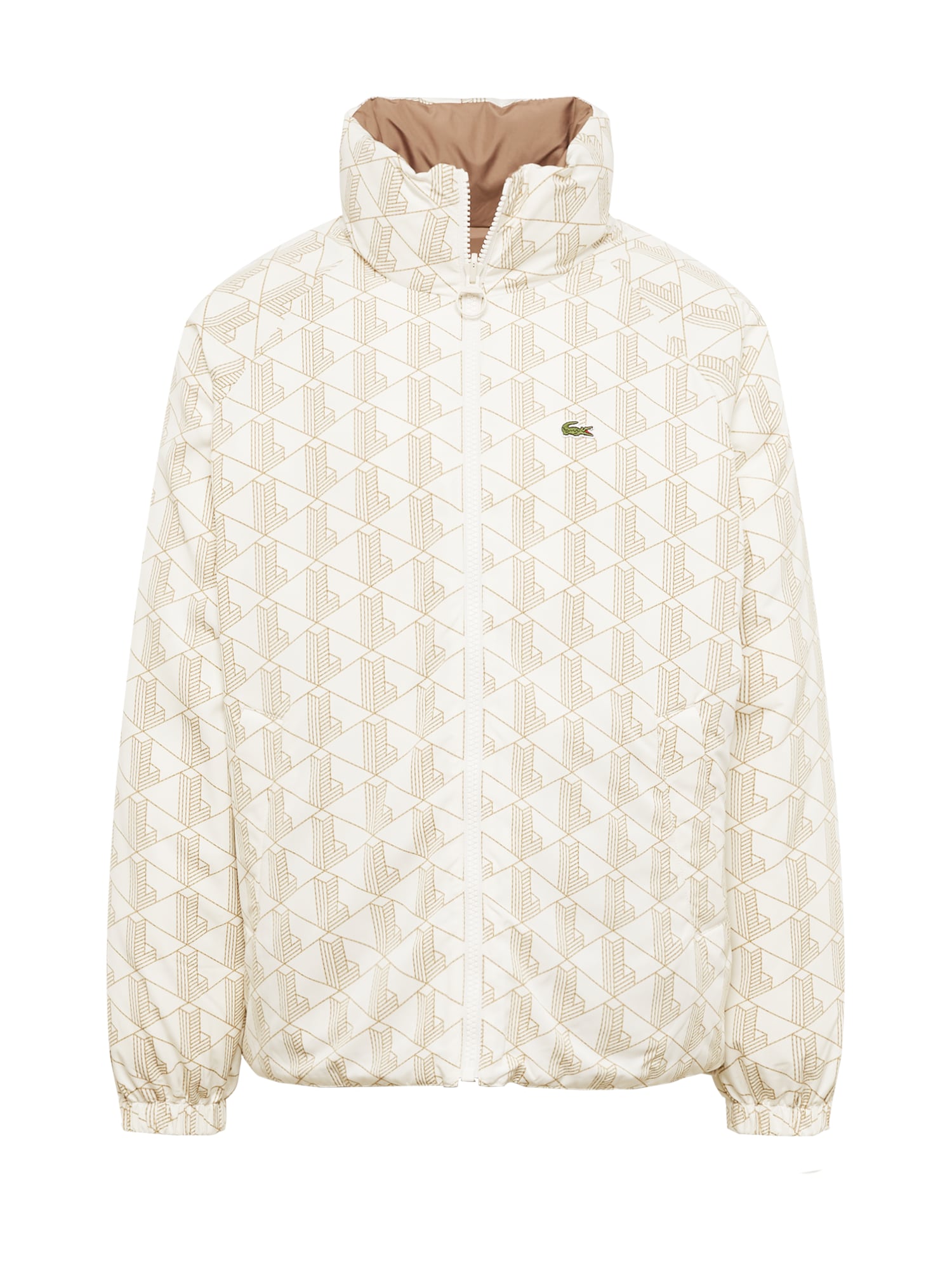 LACOSTE Zimska jakna  kremna / chamois / travnato zelena