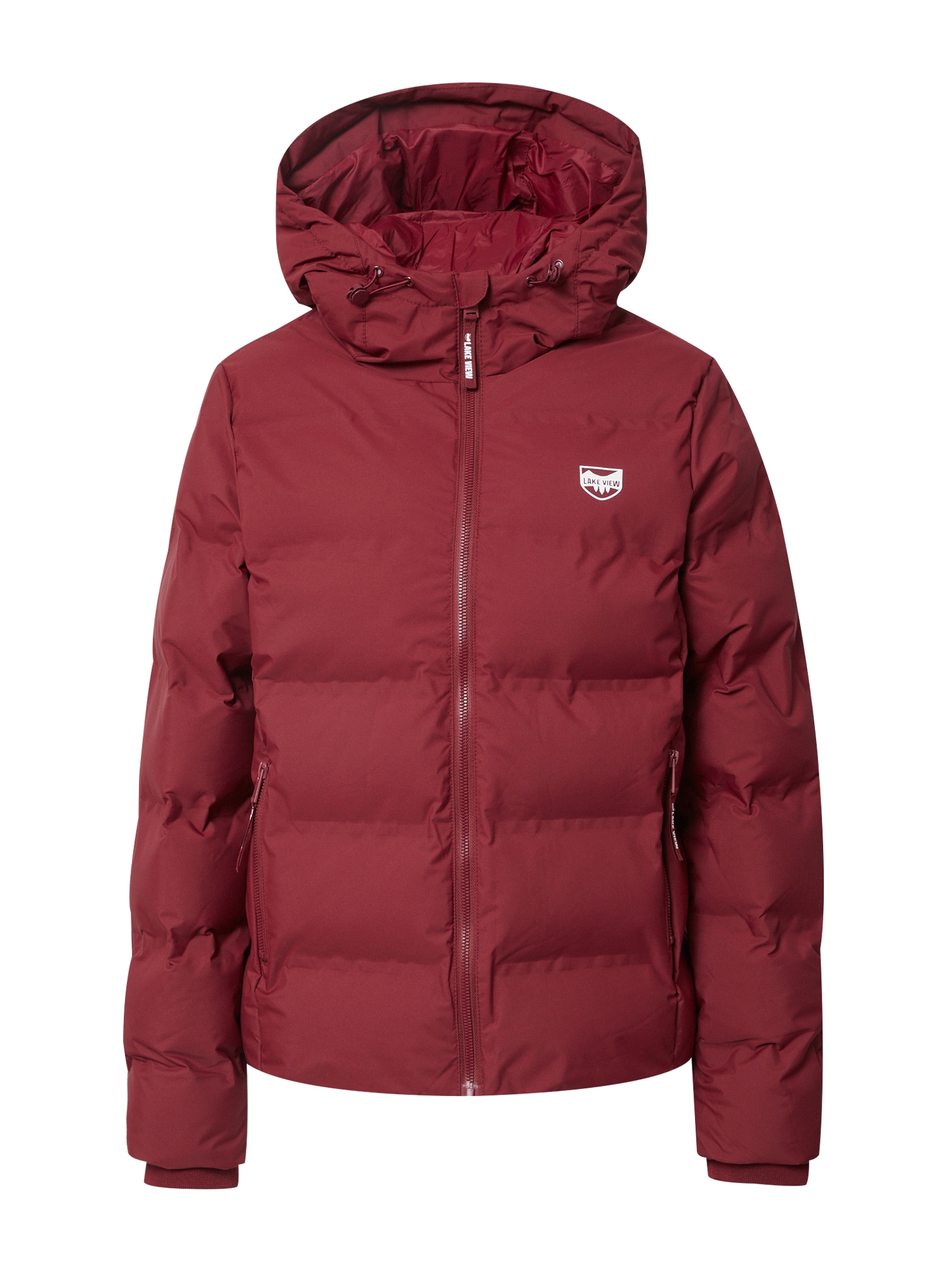 Lake View Zimska jakna 'Elsa'  temno rdeča / bela