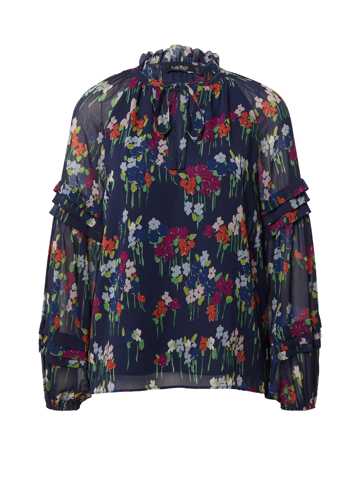 Lauren Ralph Lauren Bluza 'JAMYRE'  mornarska / svetlo modra / zelena / jagoda