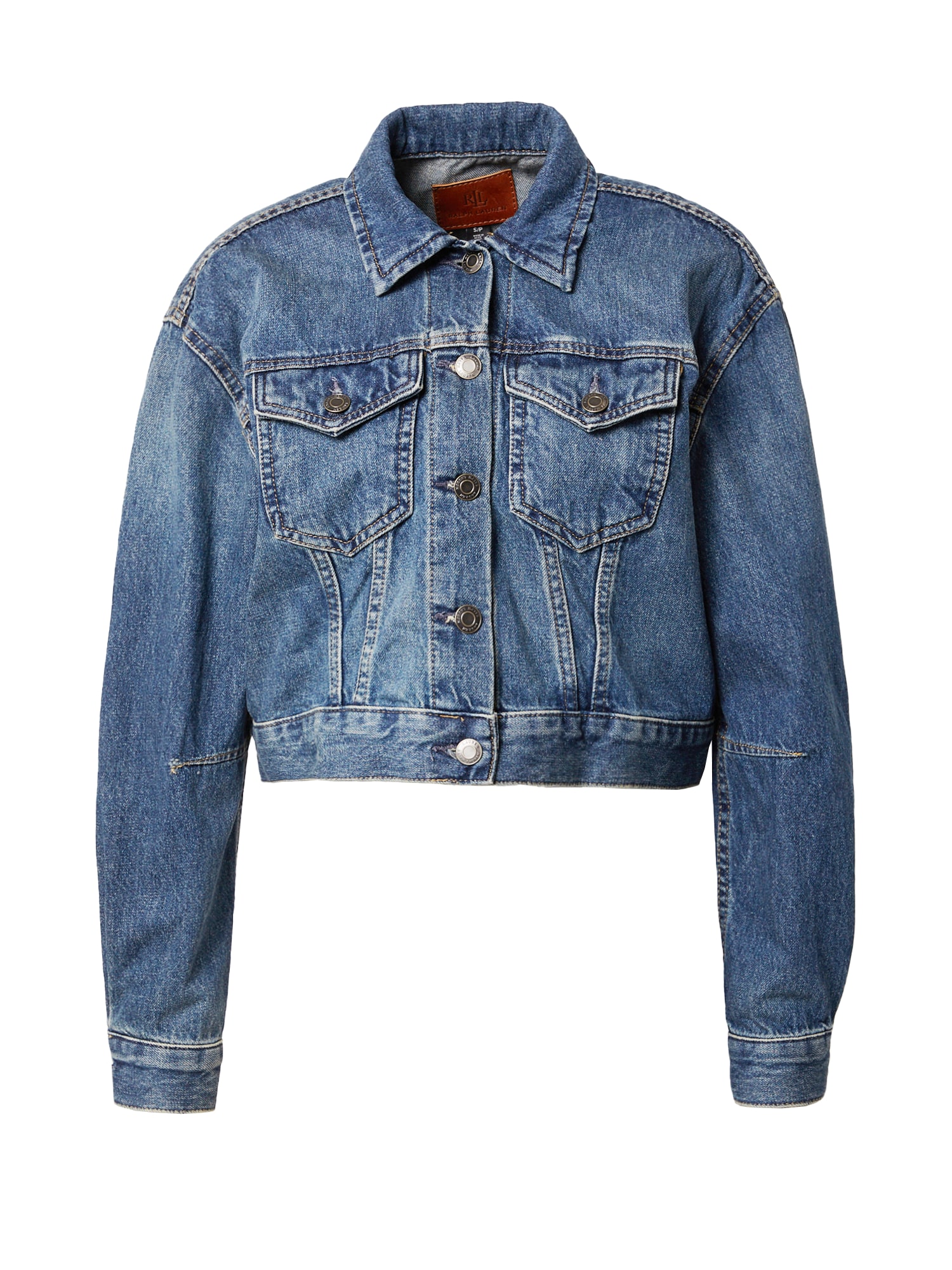 Lauren Ralph Lauren Prehodna jakna 'DELMETRIA'  moder denim / bela
