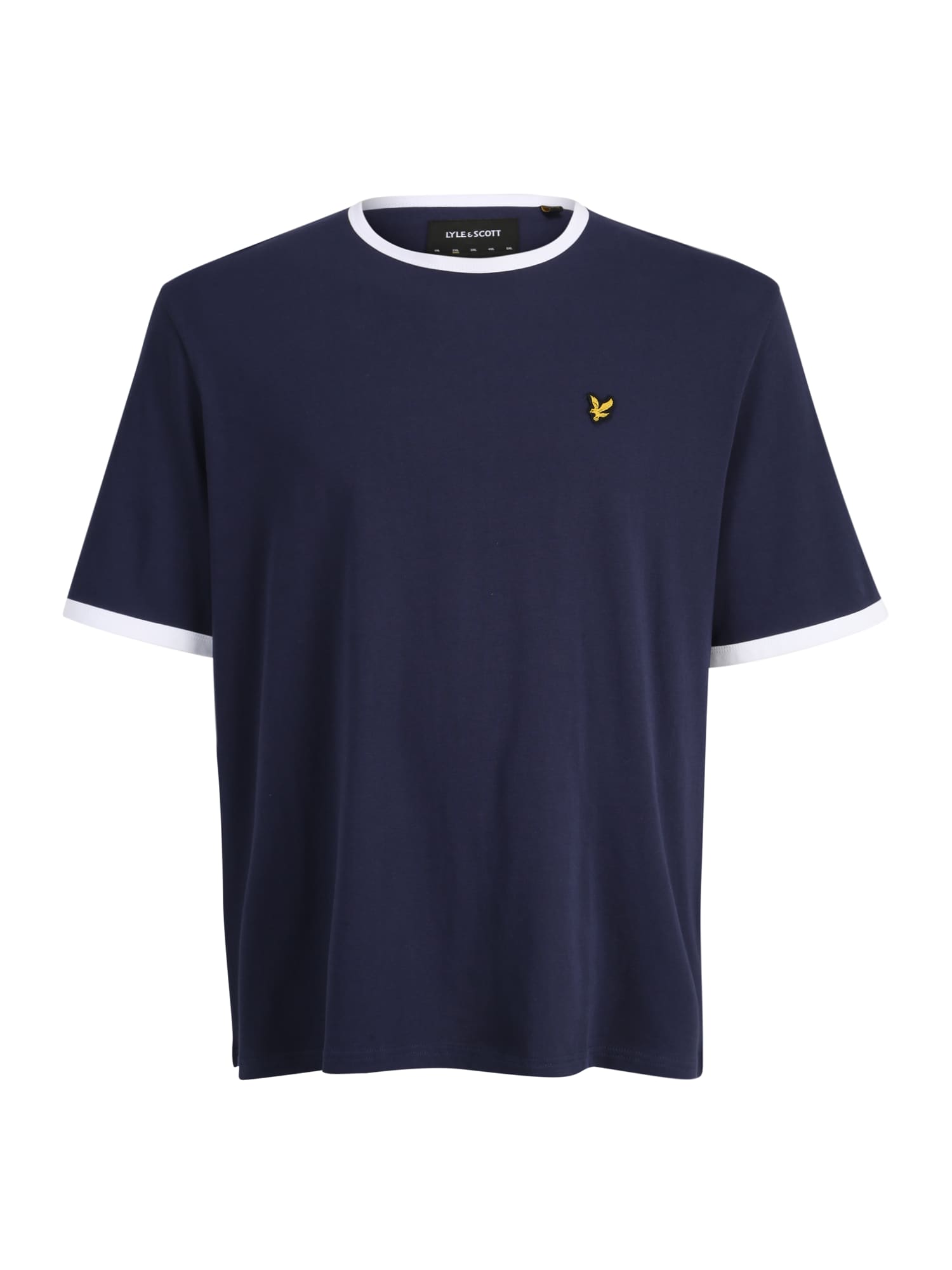 Lyle & Scott Big&Tall Majica 'Ringer'  mornarska / rumena / črna / bela