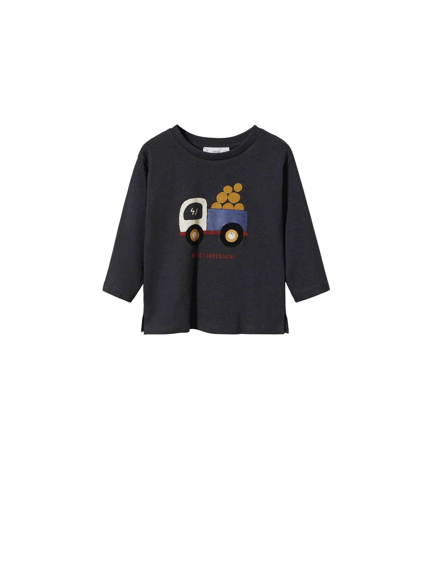MANGO KIDS Majica 'MONTANA'  kari / antracit / rjasto rdeča / off-bela