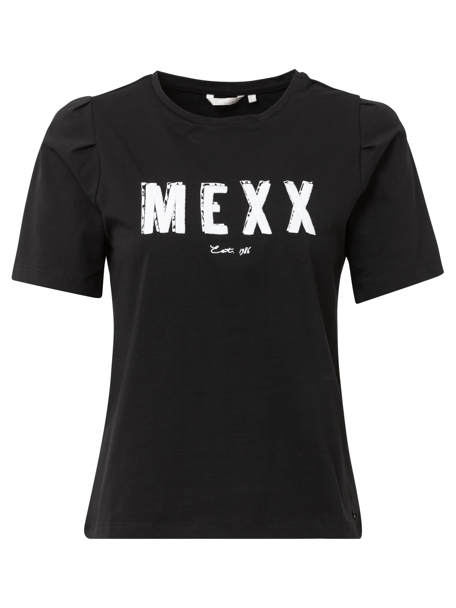 MEXX Majica  črna / bela