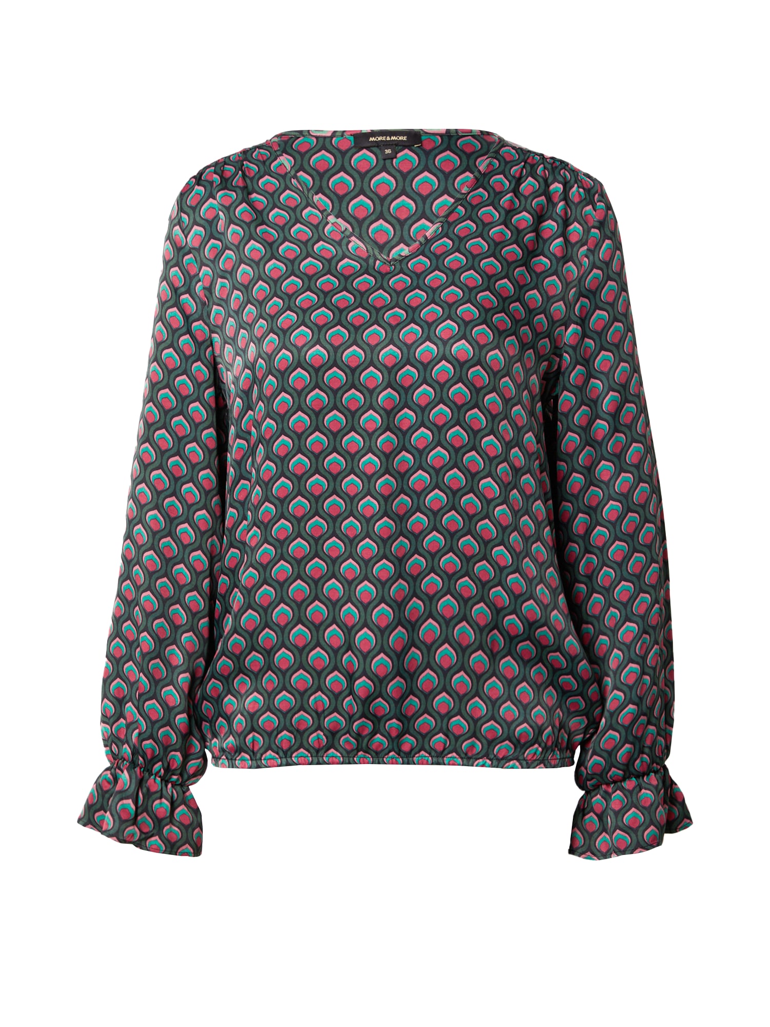 MORE & MORE Bluza  svetlo modra / roza / roza / črna