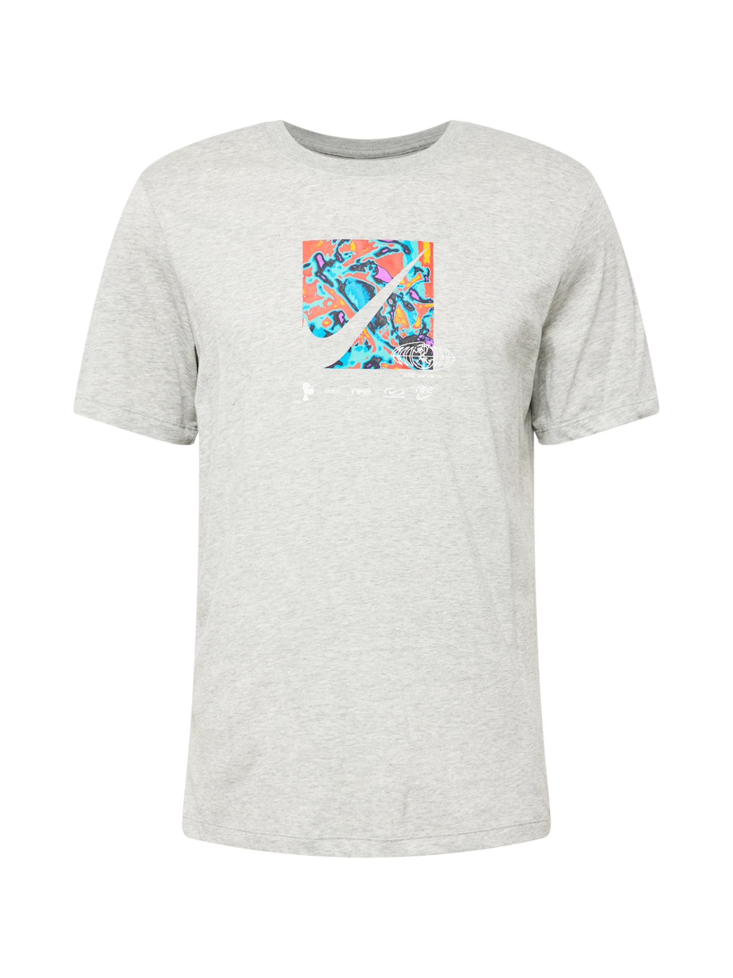 NIKE Funkcionalna majica  azur / pegasto siva / losos / bela