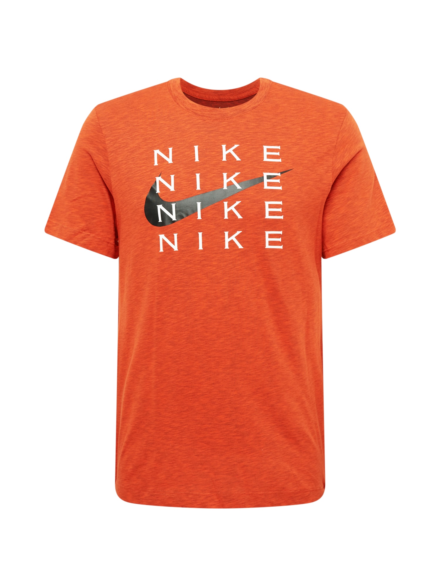 NIKE Funkcionalna majica  oranžno rdeča / črna / bela