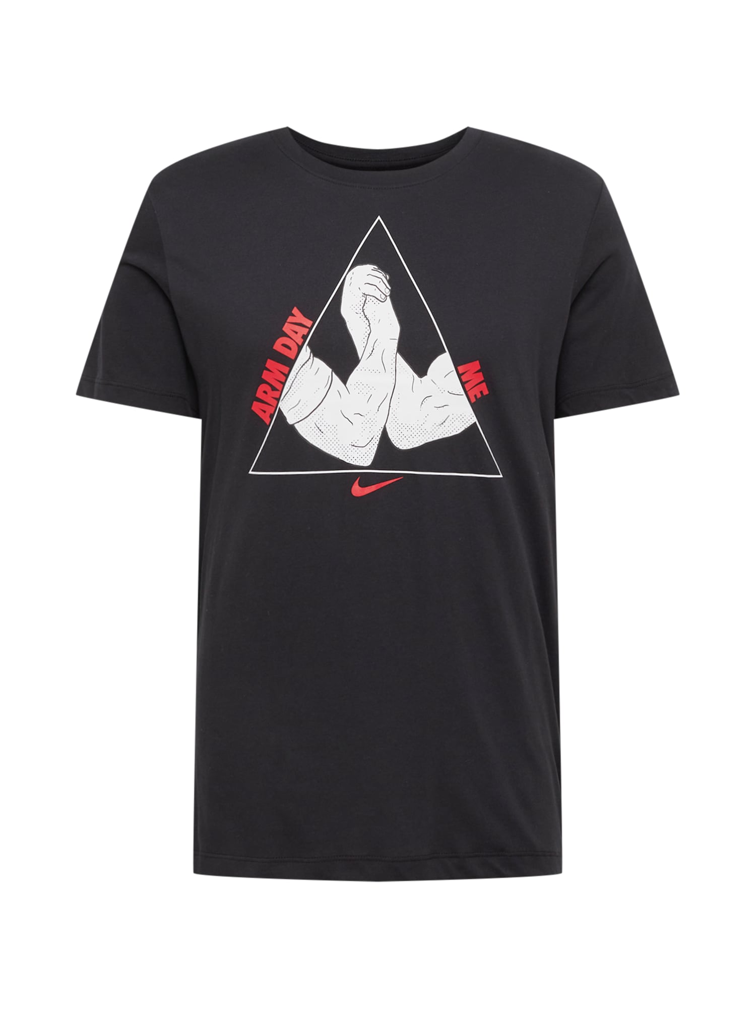 NIKE Funkcionalna majica  rdeča / črna / bela