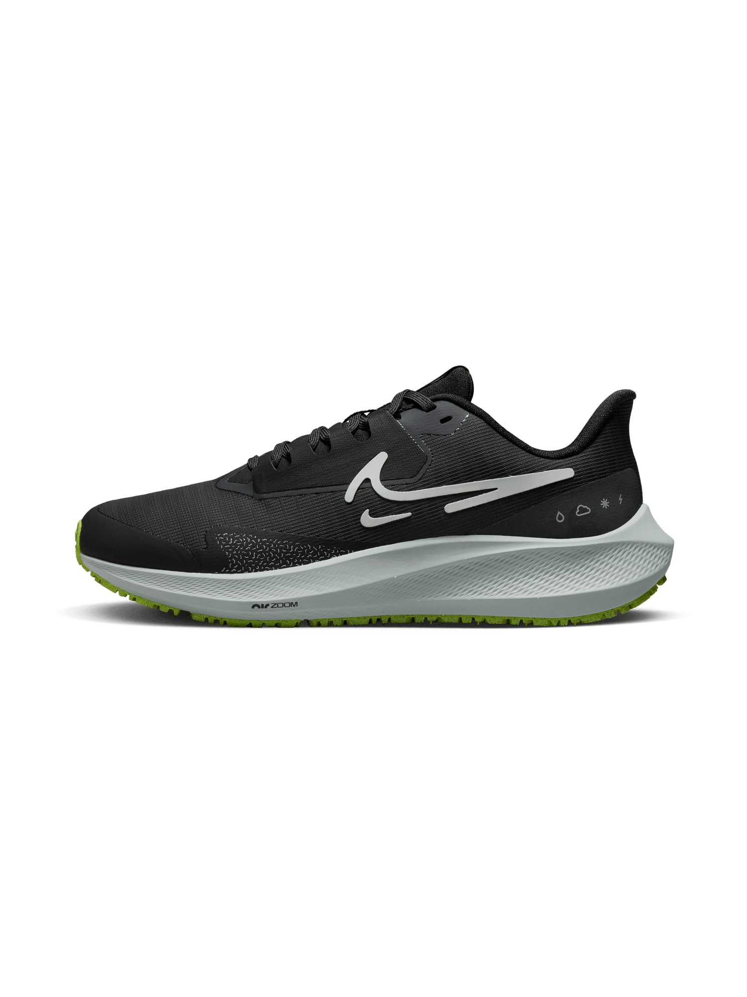 NIKE Športni čevelj 'Air Zoom Pegasus 39 Shield'  svetlo siva / črna
