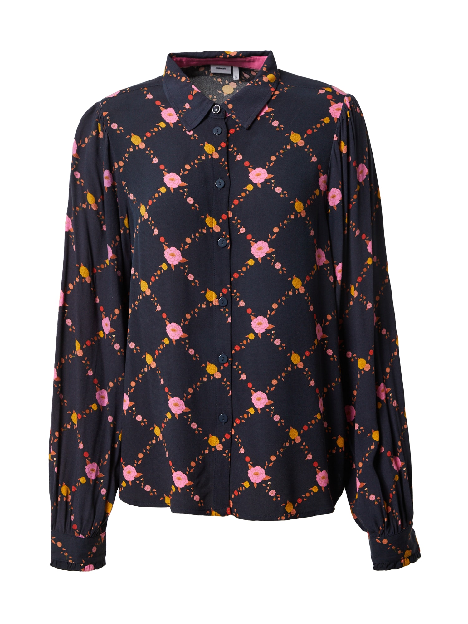 NÜMPH Bluza 'SANDRINE'  mornarska / oranžna / roza