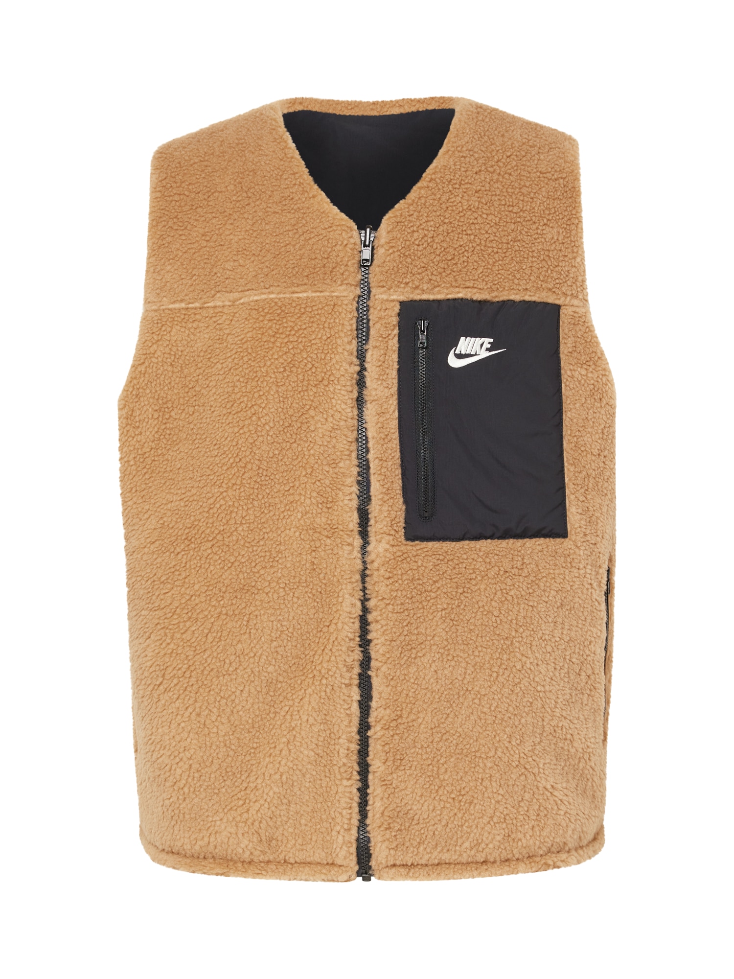 Nike Sportswear Brezrokavnik  kapučino / črna / bela