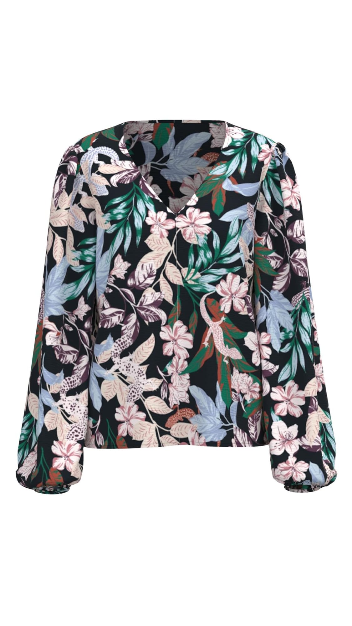 OBJECT Bluza 'PARIS LEONORA'  svetlo modra / zelena / svetlo roza / črna